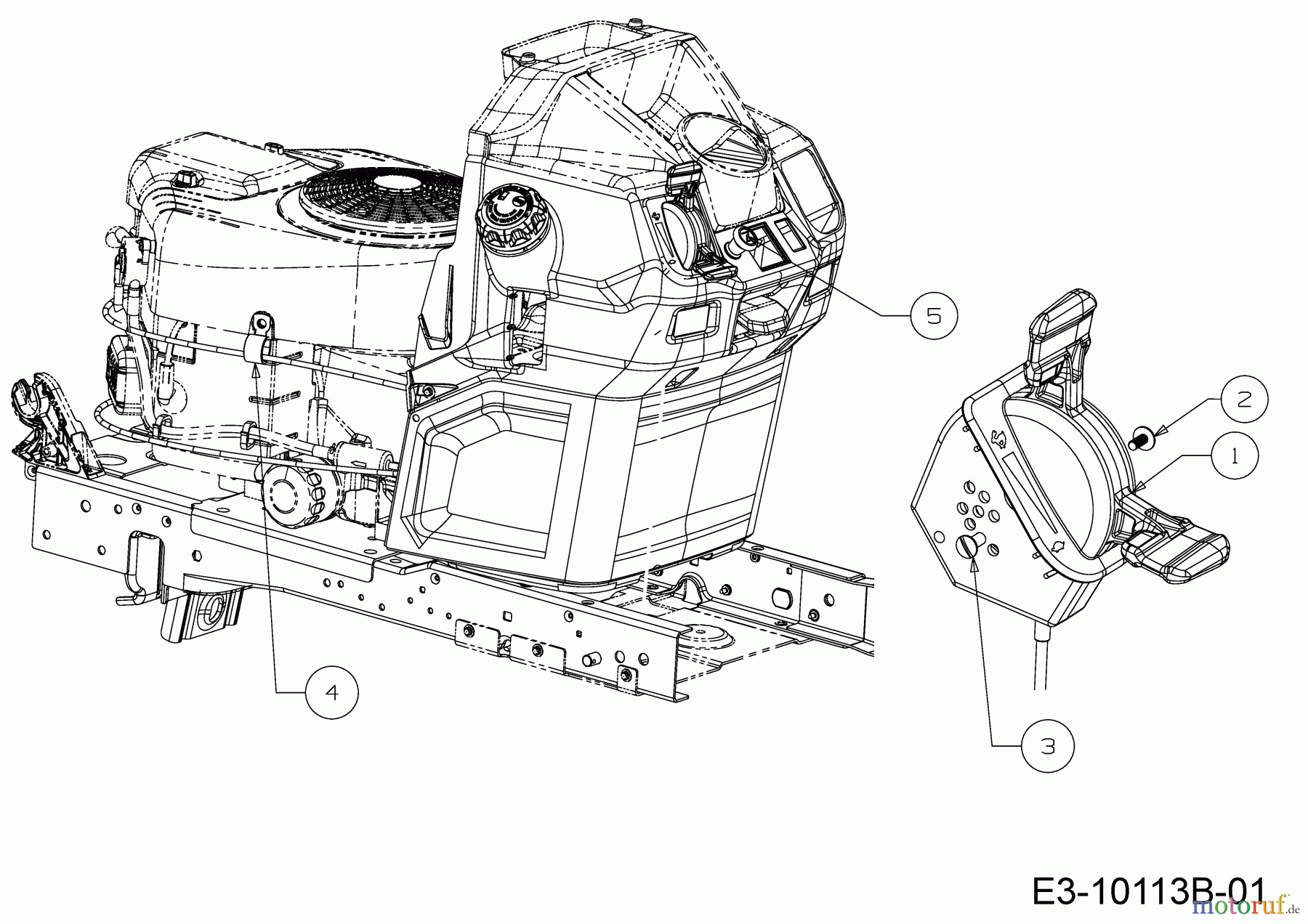  Greenbase Lawn tractors V 222 I 13BAA1KR618 (2021) Choke- and throttle control