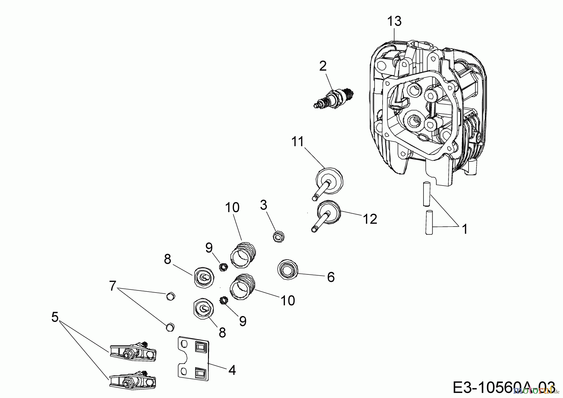  MTD-Engines Vertical 9Q78HW 752Z9Q78HW (2020) Cylinder head left hand