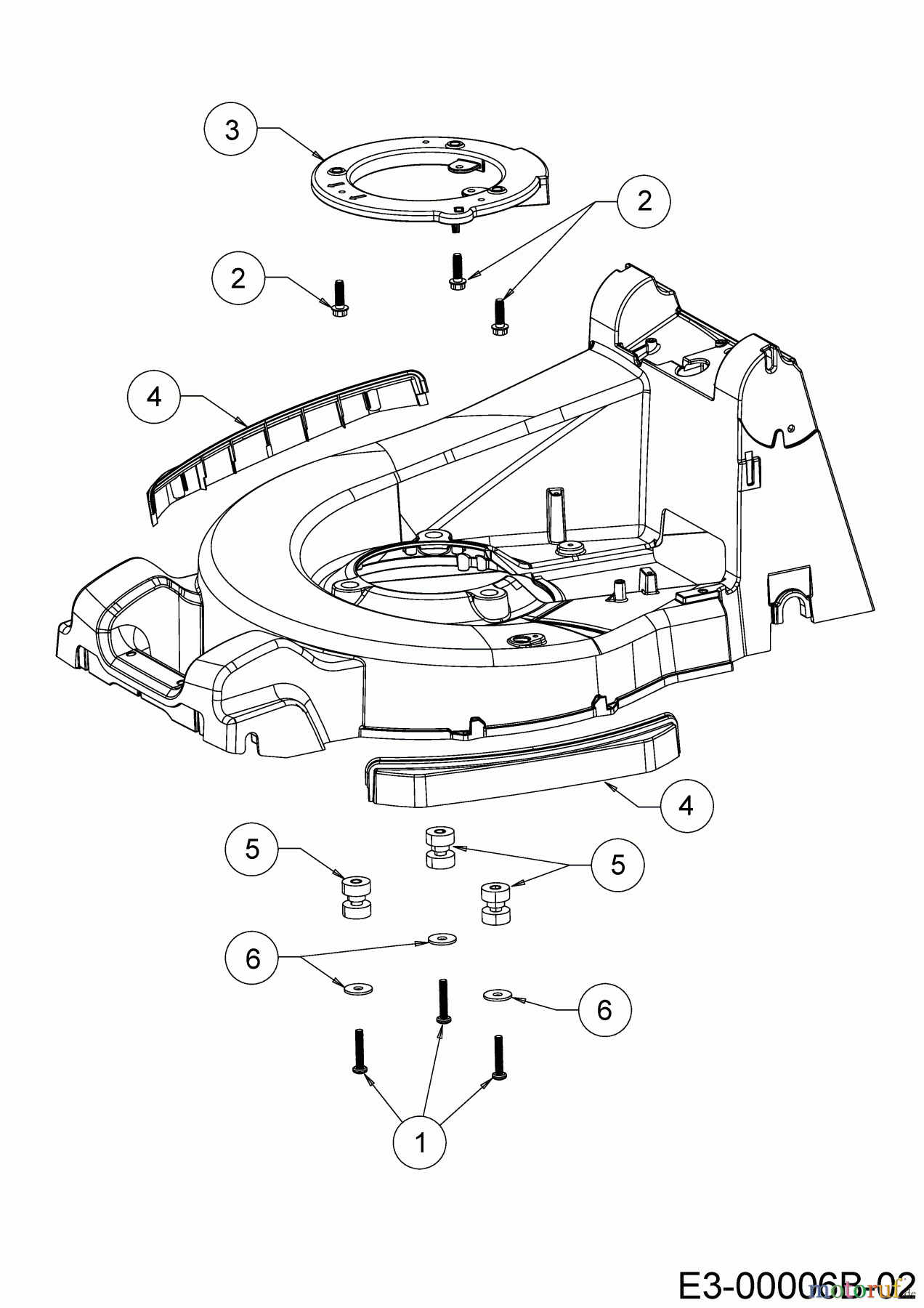  Cub Cadet Petrol mower self propelled XM1 DR46 12A-YAKC603 (2019) Bumper, Ring engine