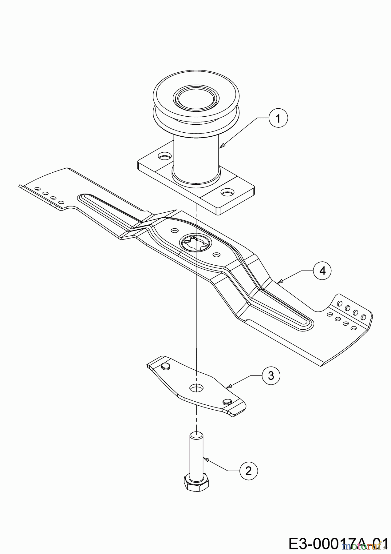  Cub Cadet Petrol mower self propelled XM1 DR46 12A-YAKC603 (2020) Blade, Blade adapter