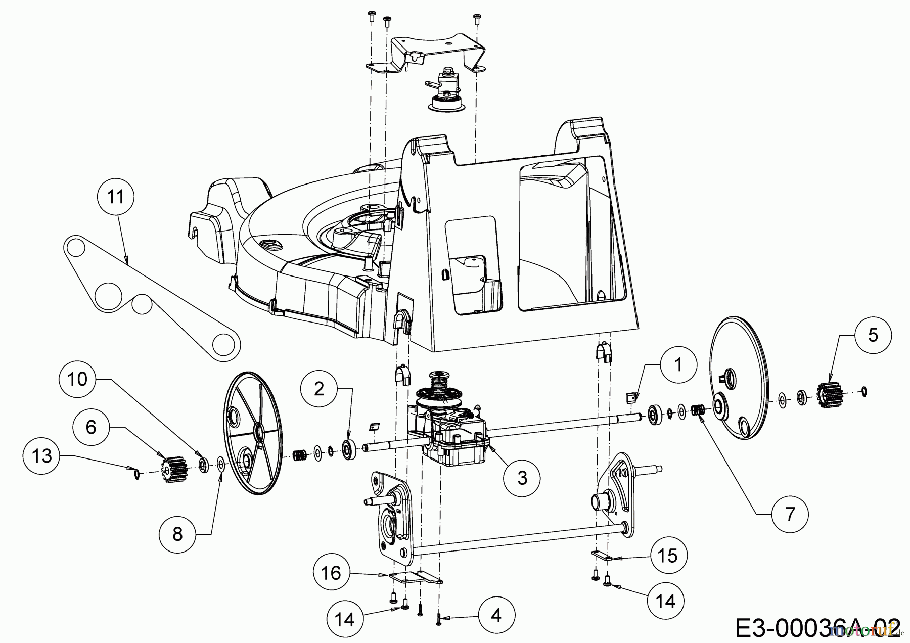  Cub Cadet Petrol mower self propelled XM2 ER53 12AQZALQ603 (2020) Gearbox, Belt