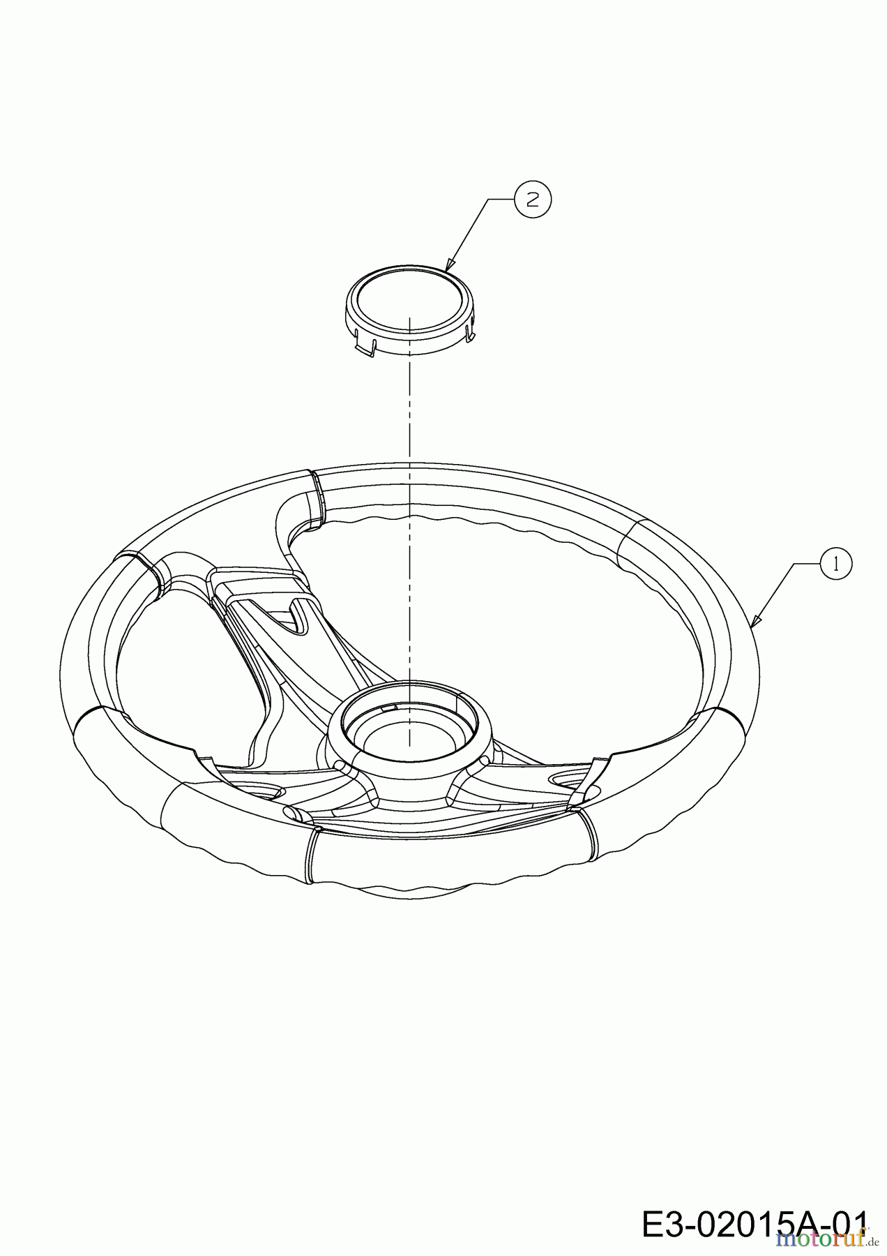 Cub Cadet Lawn tractors LT1 NR92 13AB76DE603 (2020) Steering wheel