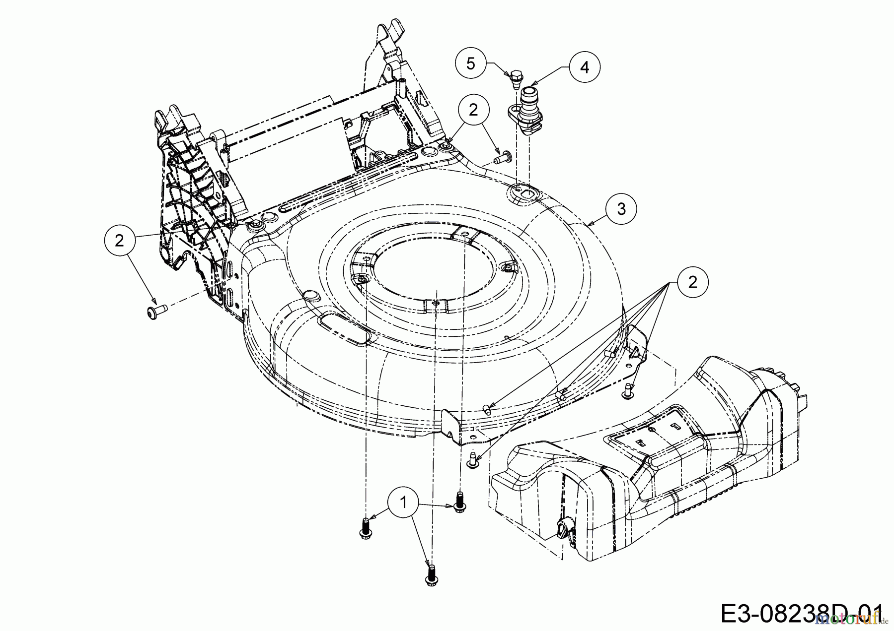 Cub Cadet Petrol mower self propelled LM2 DR53S 12CBPQKC603 (2019) Deck housing, Washer nozzle