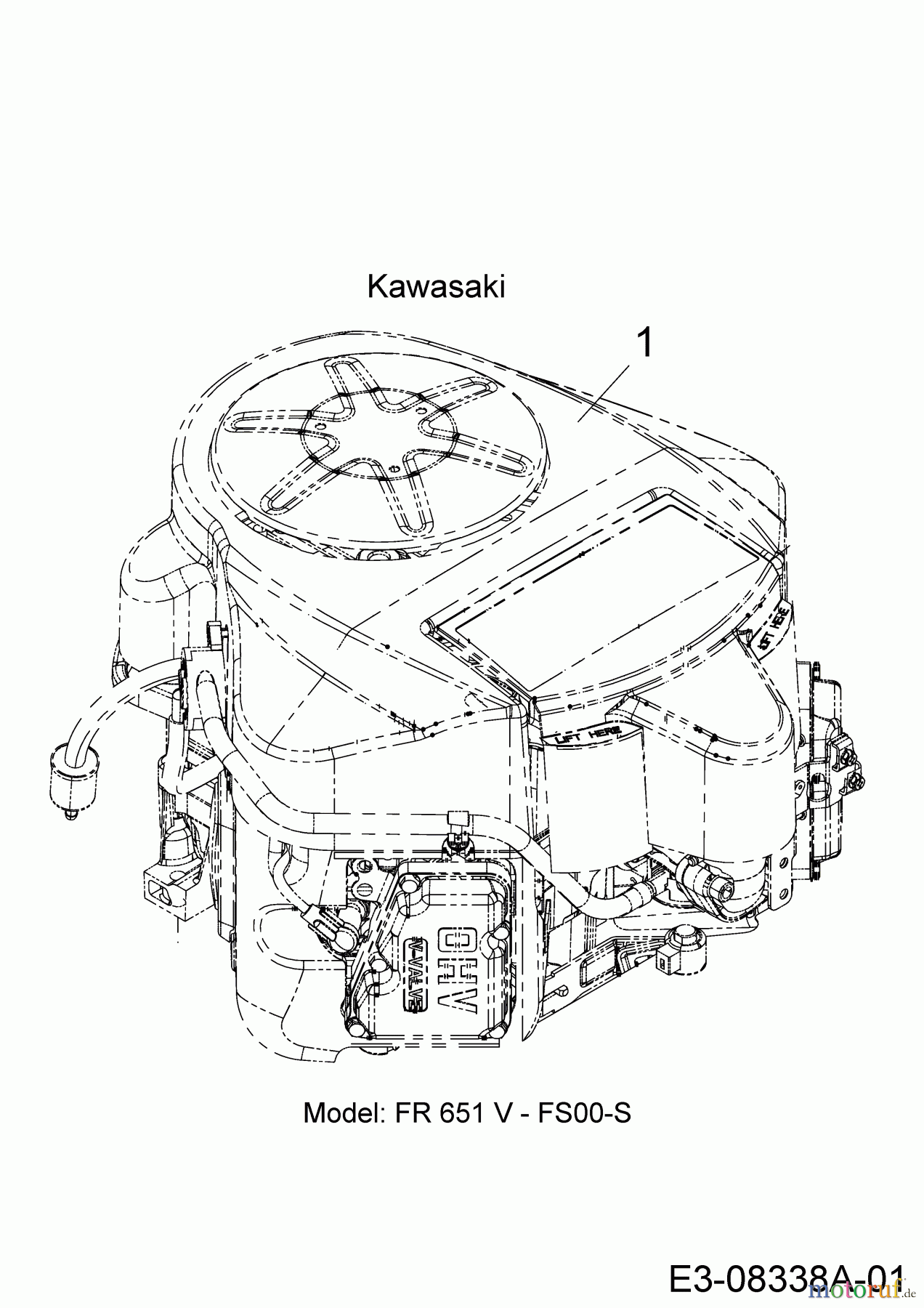 Cub Cadet Lawn tractors XT3 QR95 13BFA5CB603 (2020) Engine Kawasaki