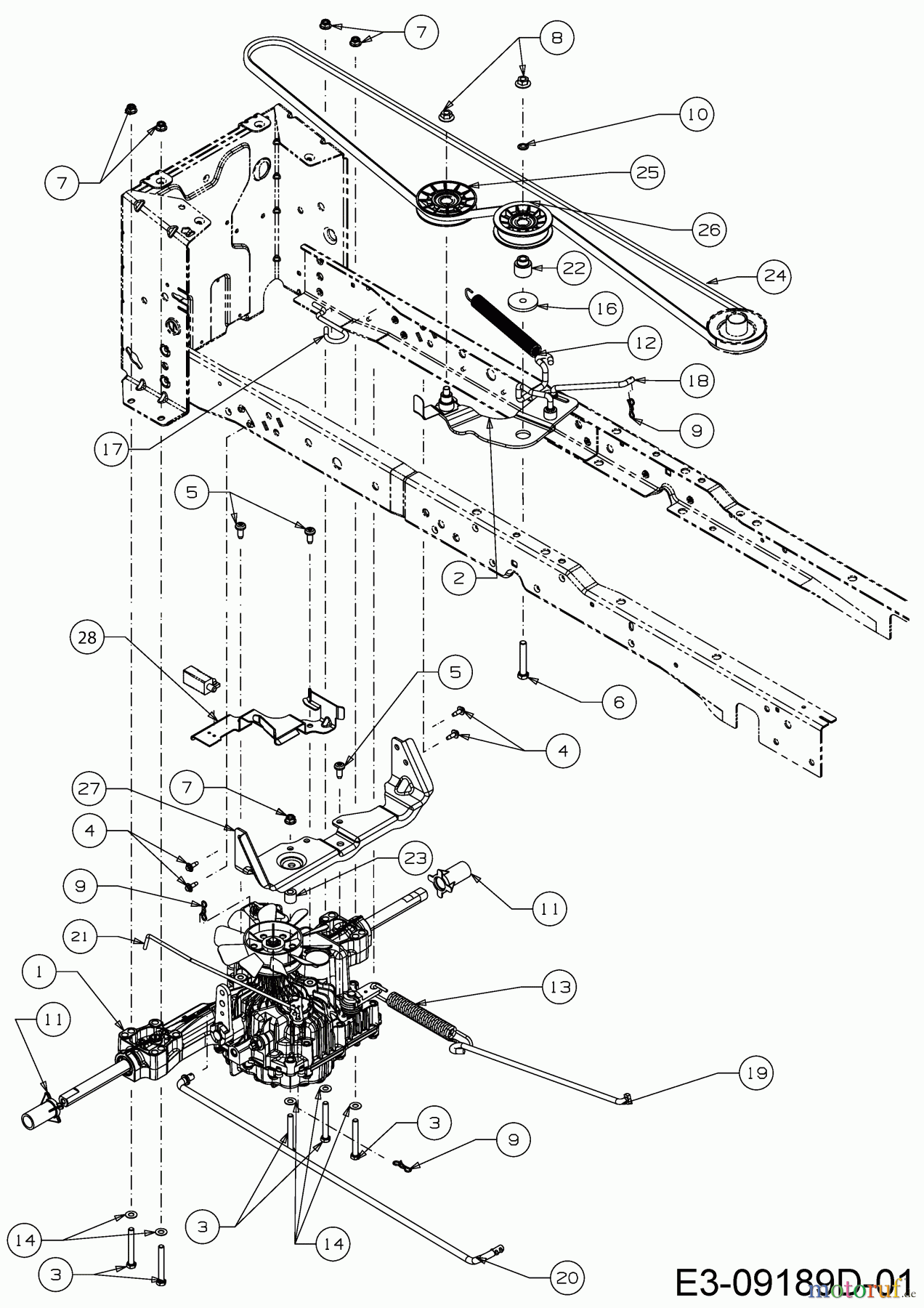  Cub Cadet Lawn tractors XT2 PS117I 13CZA1CN603  (2020) Drive system