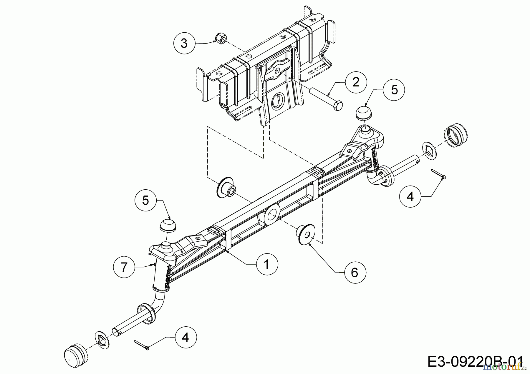 Cub Cadet Lawn tractors XT1 OR95 13B8A1CB603 (2020) Front axle