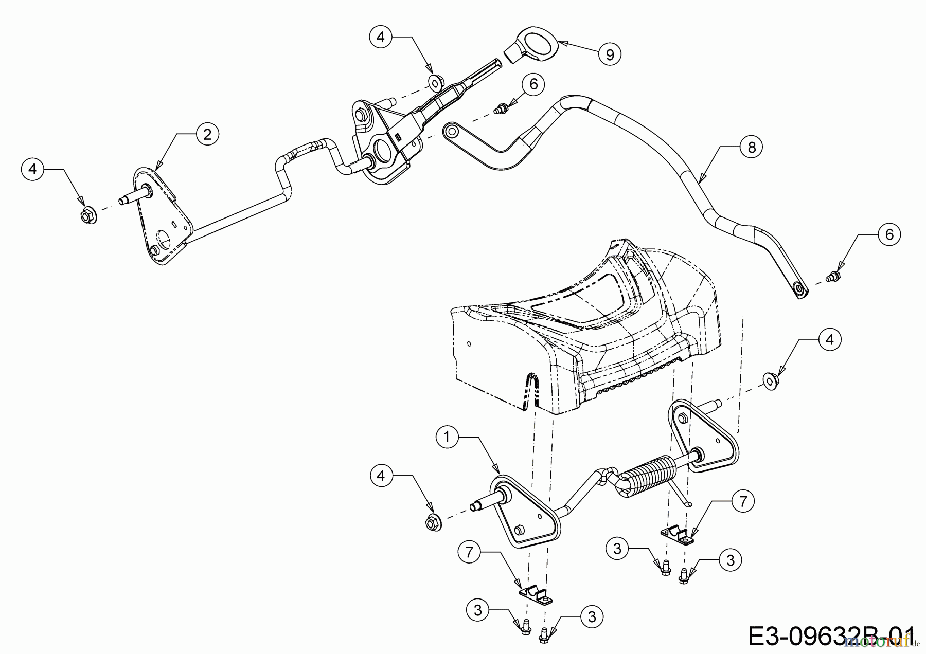 Cub Cadet Petrol mower self propelled LM2 DR53S 12CBPQKC603 (2019) Axles, Height adjustment