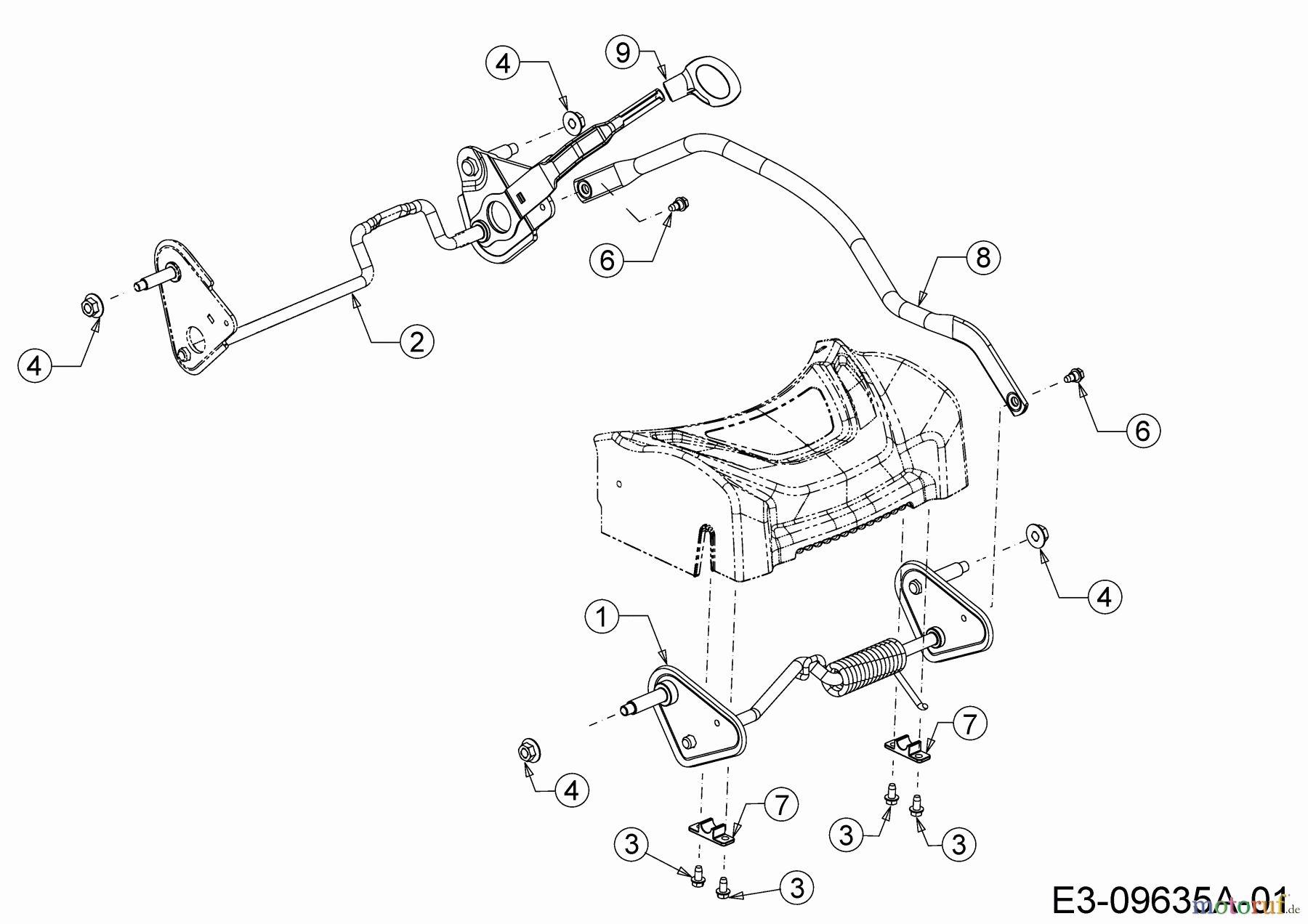  Cub Cadet Petrol mower self propelled LM1 CR46 12A-TQ5C603  (2019) Axles, Height adjustment