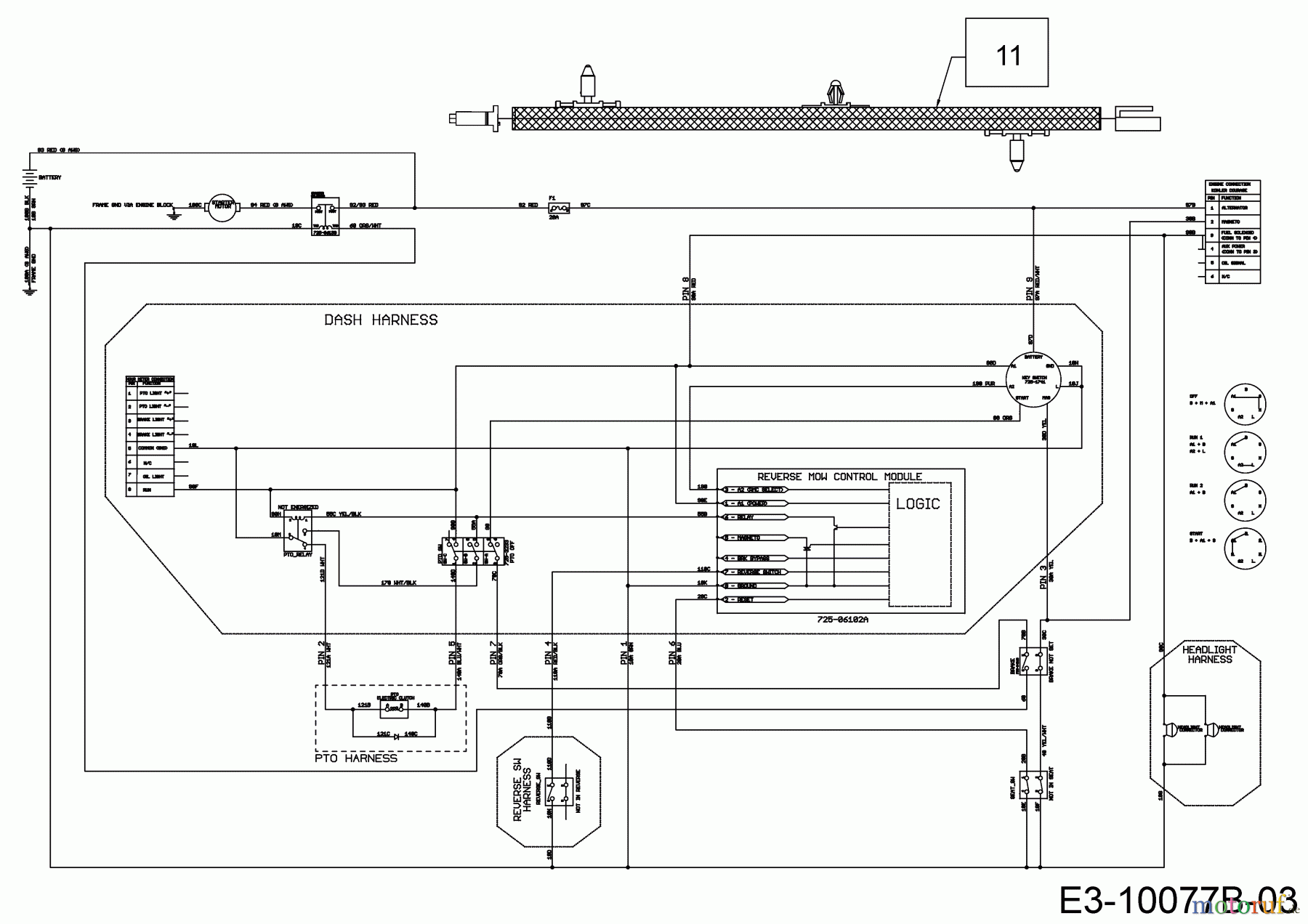  Cub Cadet Lawn tractors XT1 OR106 13C8A1CR603  (2019) Wiring diagram electric clutch