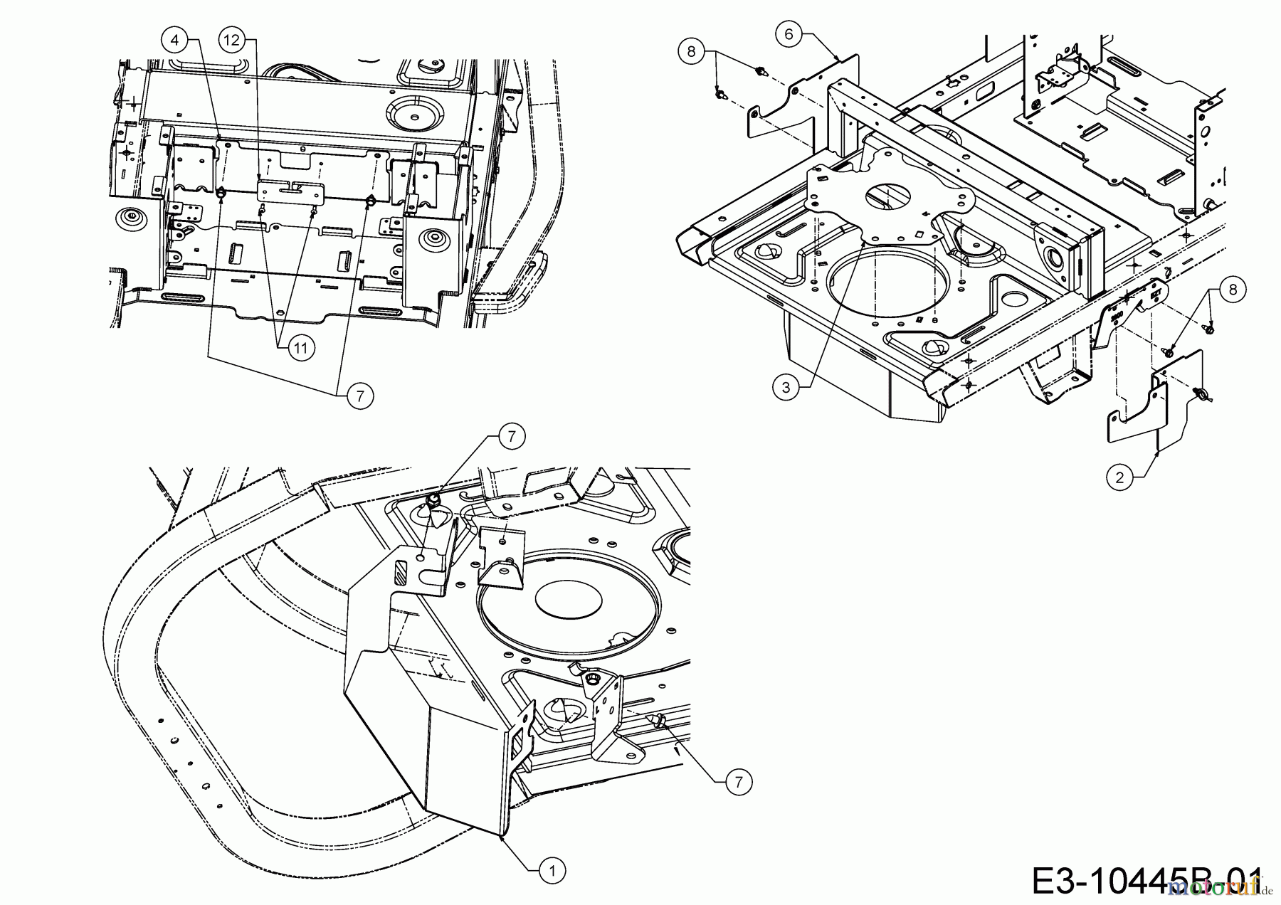  Cub Cadet Zero Turn XZ5 L127 17AIEACZ603 (2020) Bracket plates frame