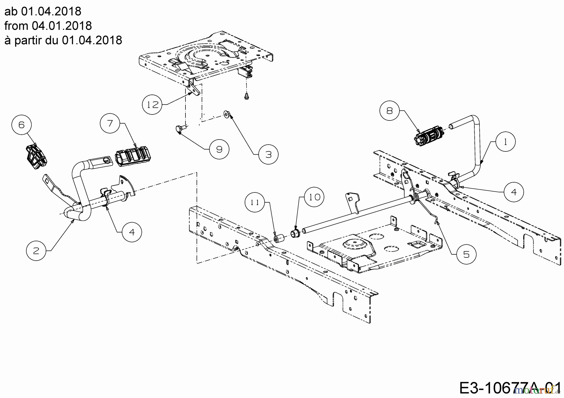  Cub Cadet Lawn tractors XT1 OS96 13B8A1CF603  (2019) Pedals from 04.01.2018
