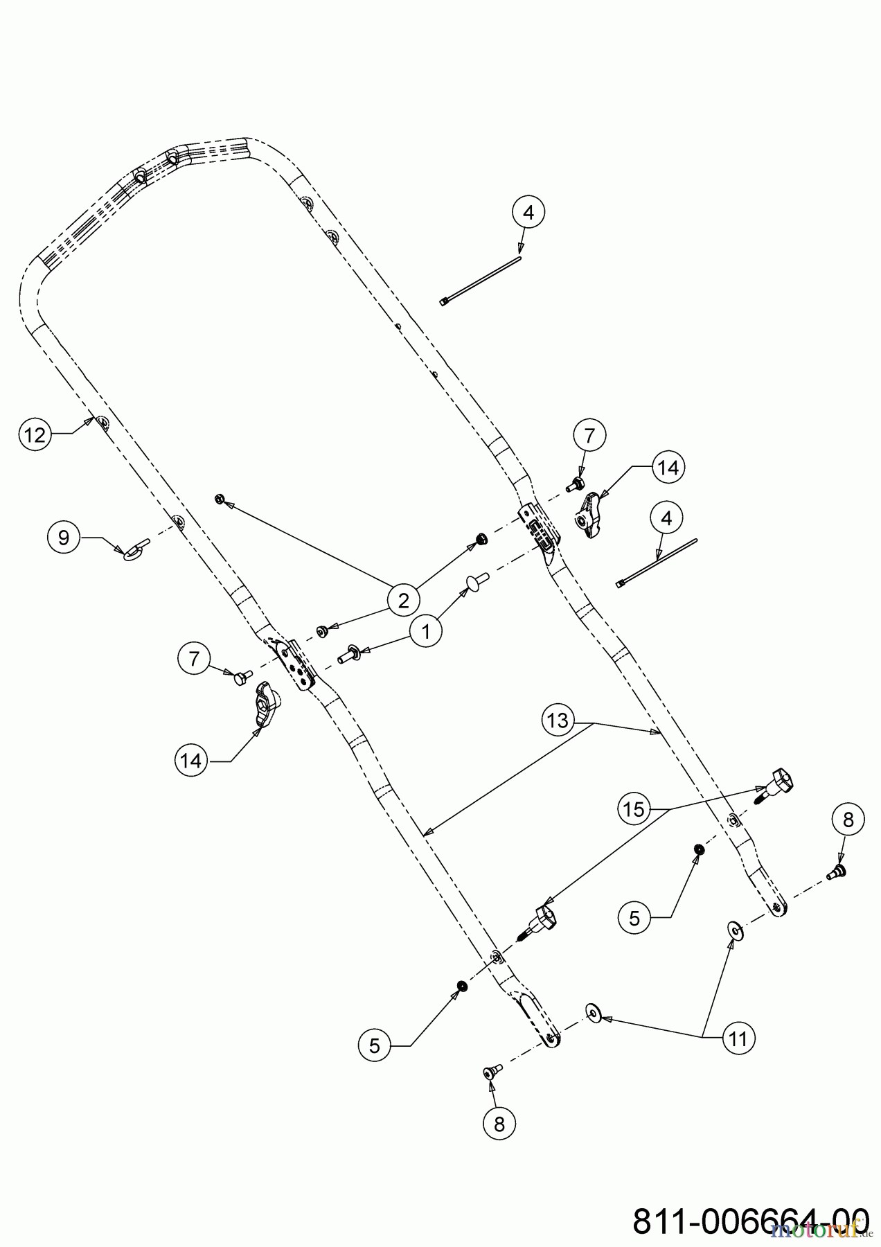  Cub Cadet Petrol mower self propelled LM1 AR46 12C-TQMG603 (2023) Handle