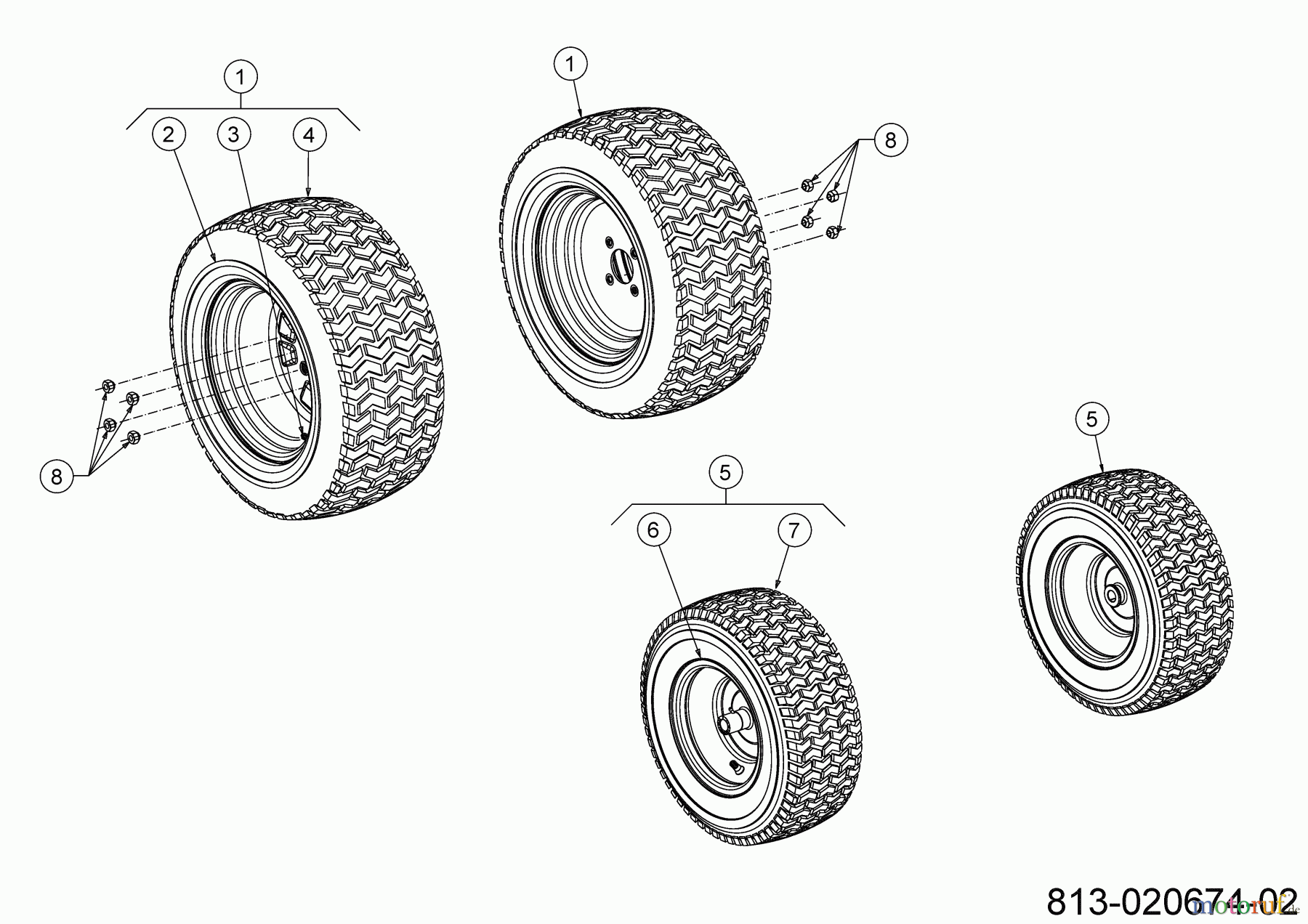 Cub Cadet Garden tractors XT3 QS137 14AFA5CA603 (2021) Wheels