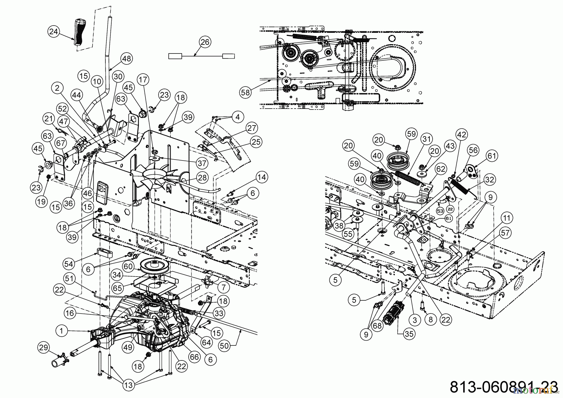 Cub Cadet Lawn tractors LT2 NS96 13BB79DF603 (2021) Drive system, Belt, Pedal