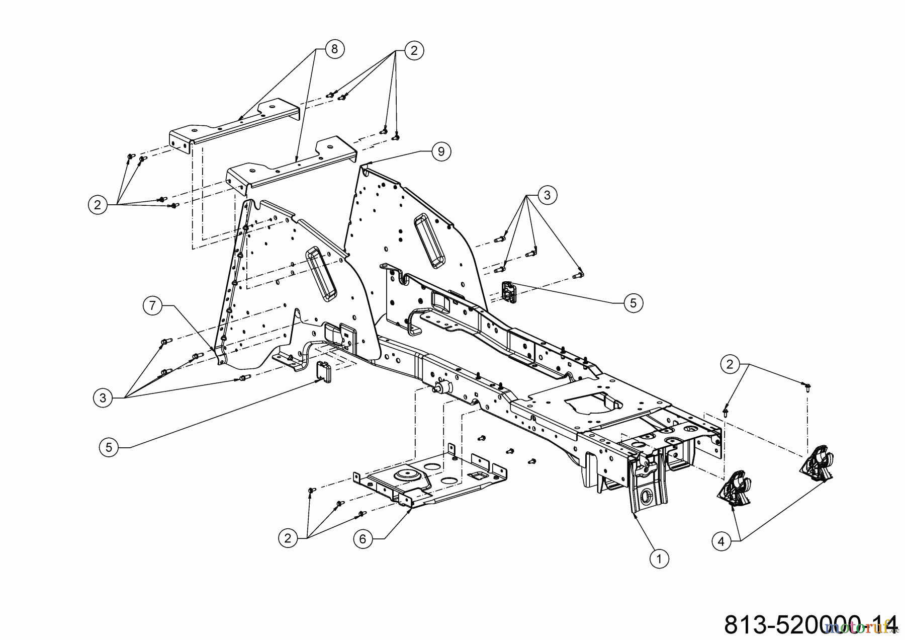 Cub Cadet Lawn tractors XT2 PR106 13AJA1TR603 (2023) Frame
