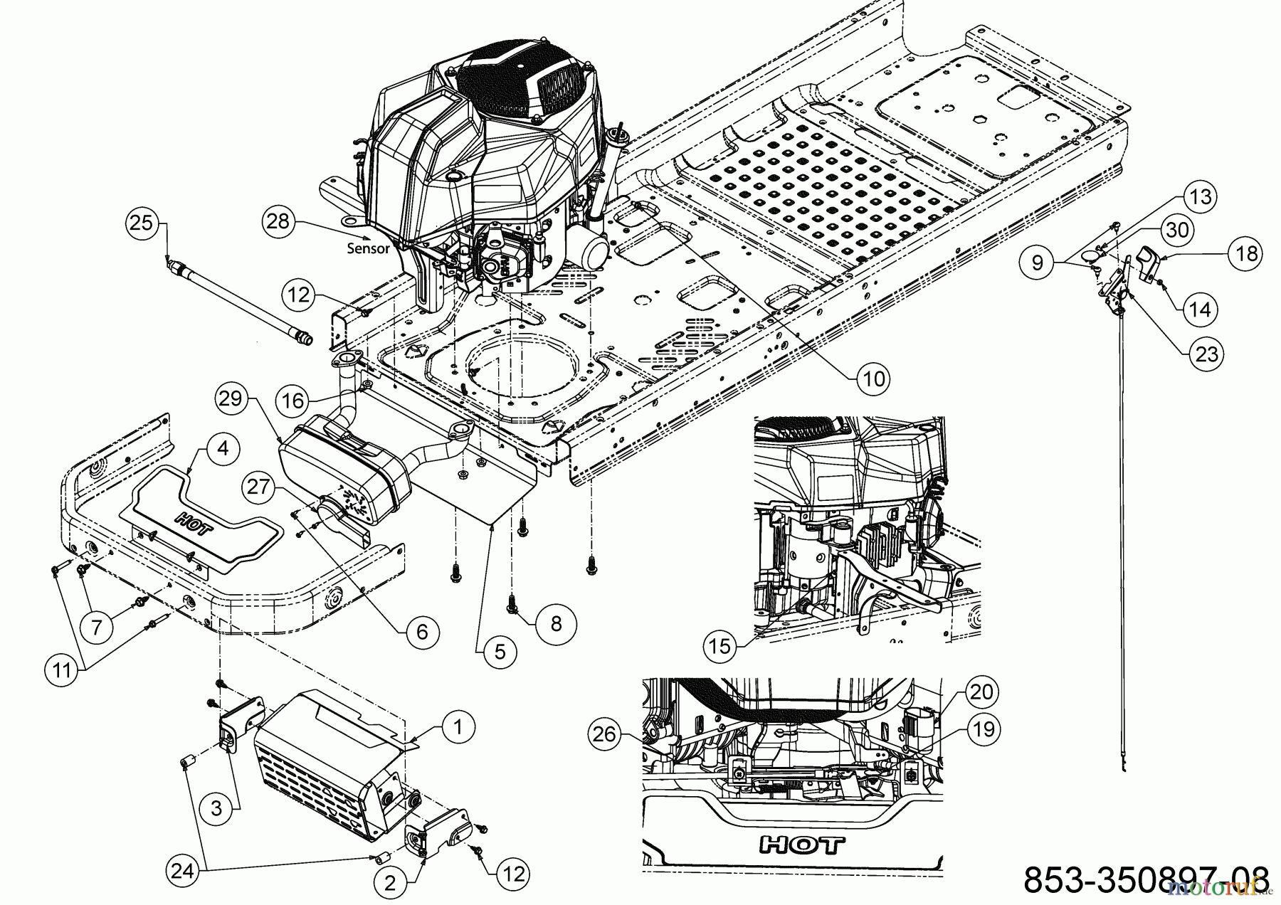  Cub Cadet Zero Turn XZ2  107I 17BWCBYS603 (2021) Engine accessories