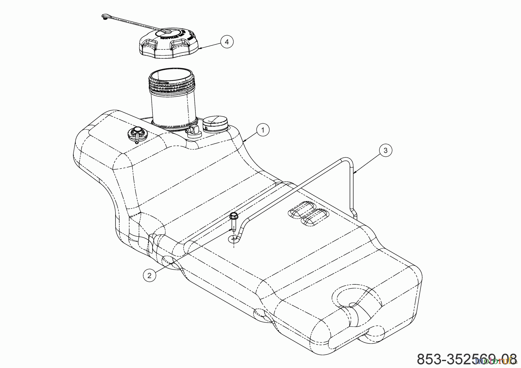  Cub Cadet Zero Turn XZ8 S137I ULTIMA 47ATCAB7603 (2023) Fuel tank