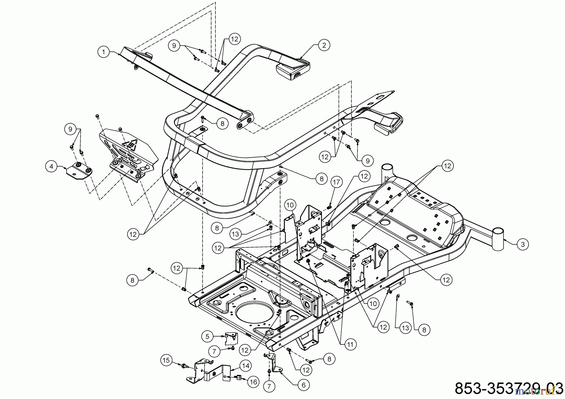  Cub Cadet Zero Turn XZ5 L137 17AIEAC3603 (2021) Frame