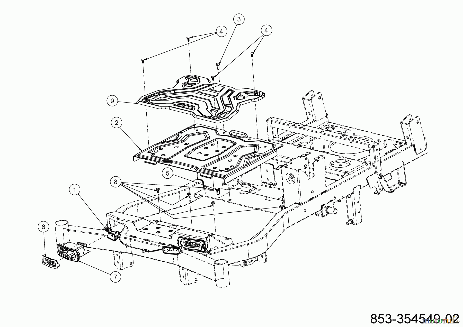  Cub Cadet Zero Turn XZ7 L122 ULTIMA 47AIAAA6603 (2023) Running board, lighting