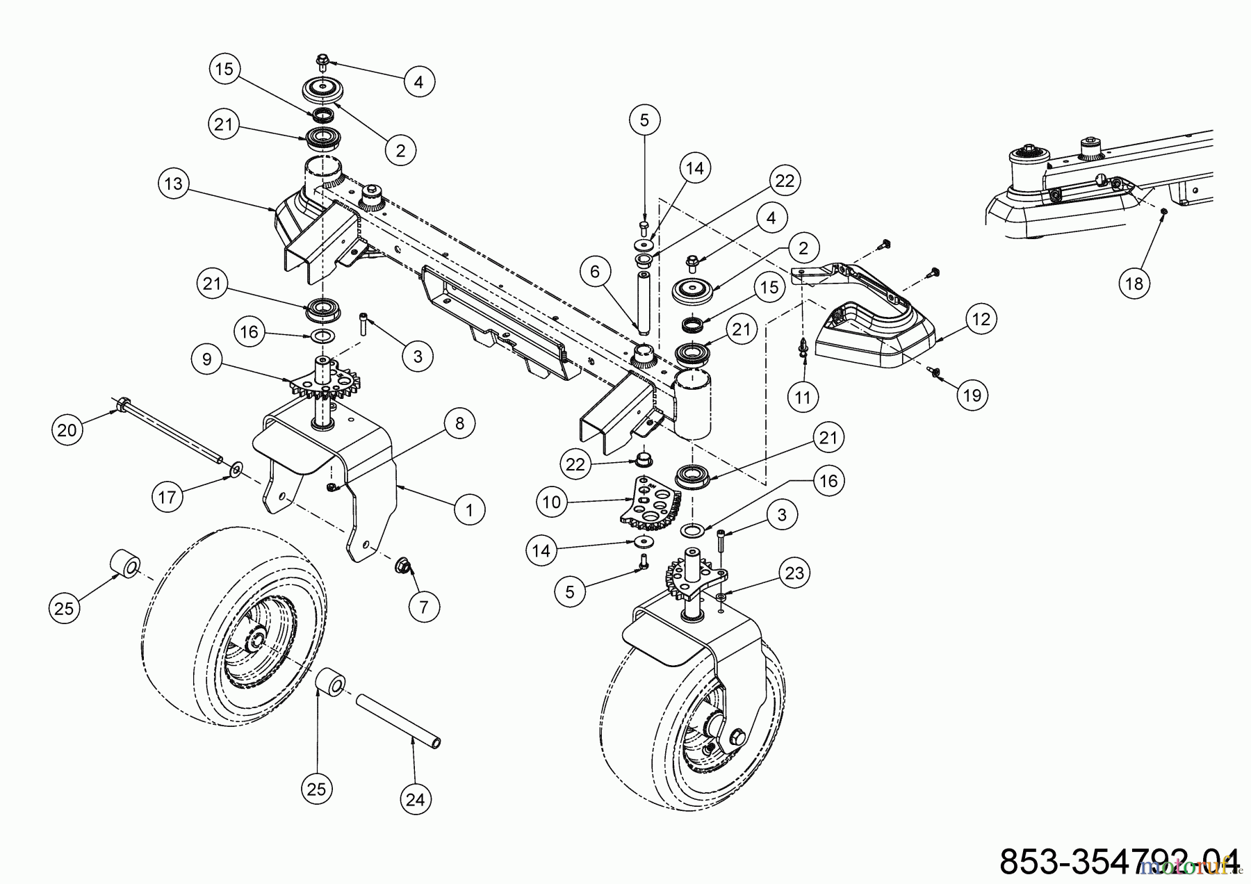  Cub Cadet Zero Turn XZ6 S117 17AIGBYN603 (2023) Front axle