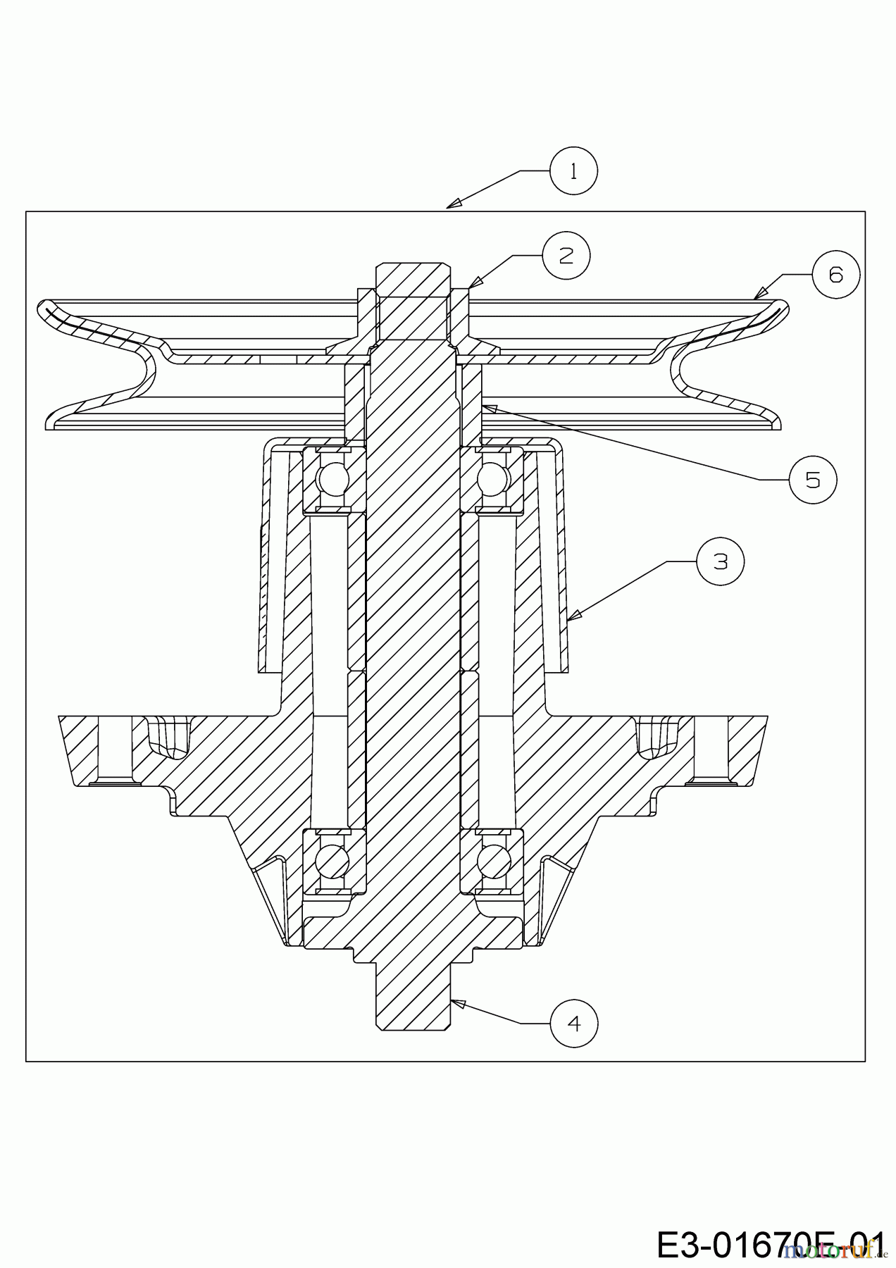  Cub Cadet Lawn tractors LT3 PR105 13BJ71DN603 (2021) Spindle 618-04657A/918-04657A