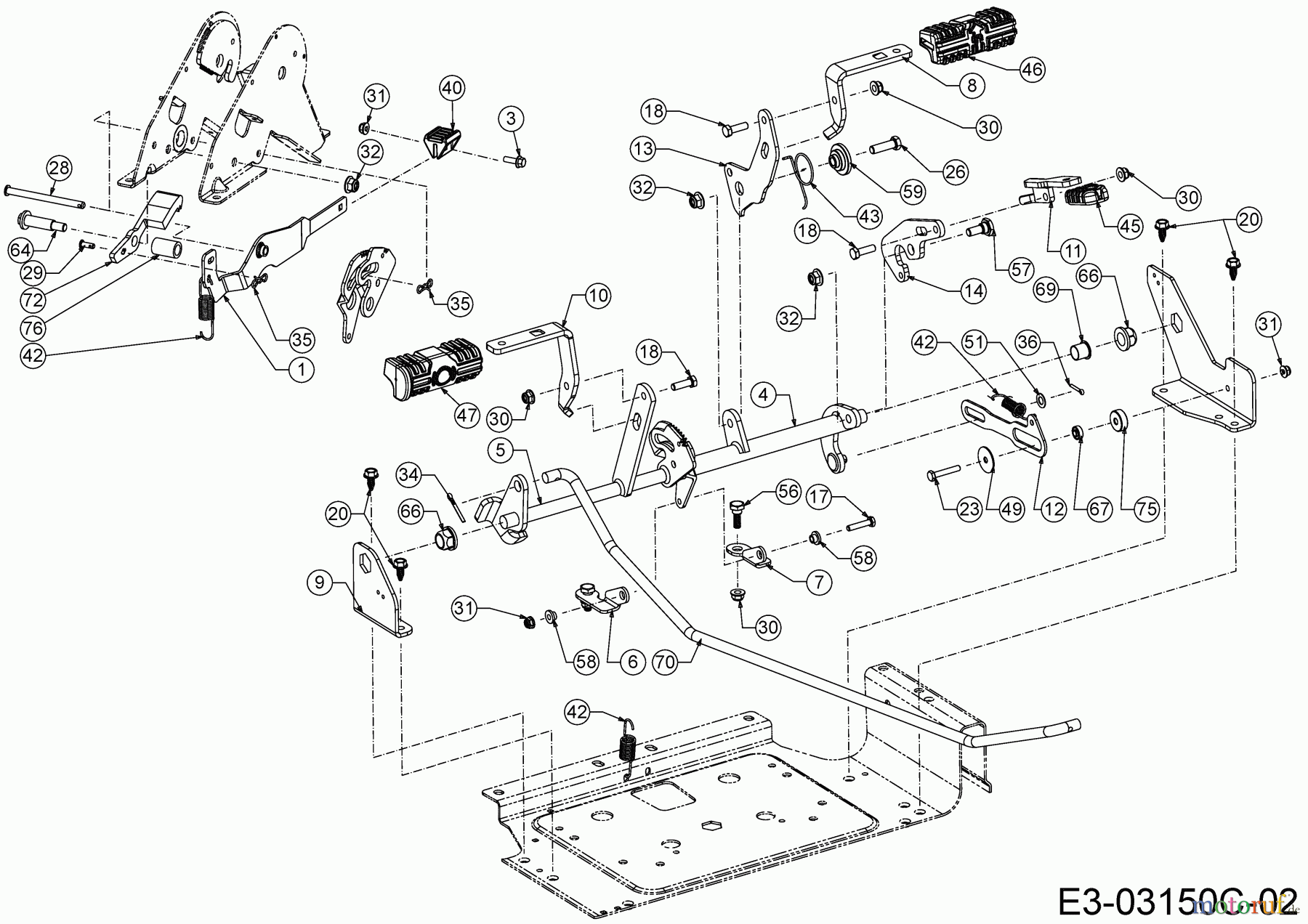  Cub Cadet Zero Turn XZ2 127 17AICBYQ603  (2019) Pedals