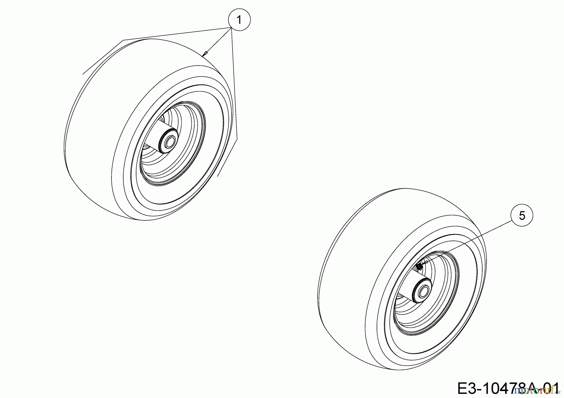  Cub Cadet Zero Turn XZ8 S122 ULTIMA 47AICAB6603 (2023) Front wheels 13x6.5