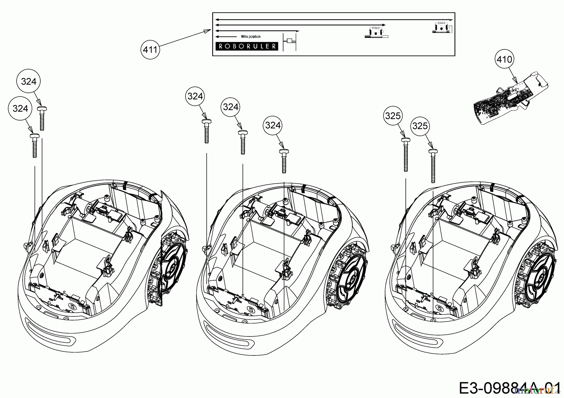  Robomow Robotic lawn mower RX50U 22AXGAAA619  (2019) Robo-Tool, Screws