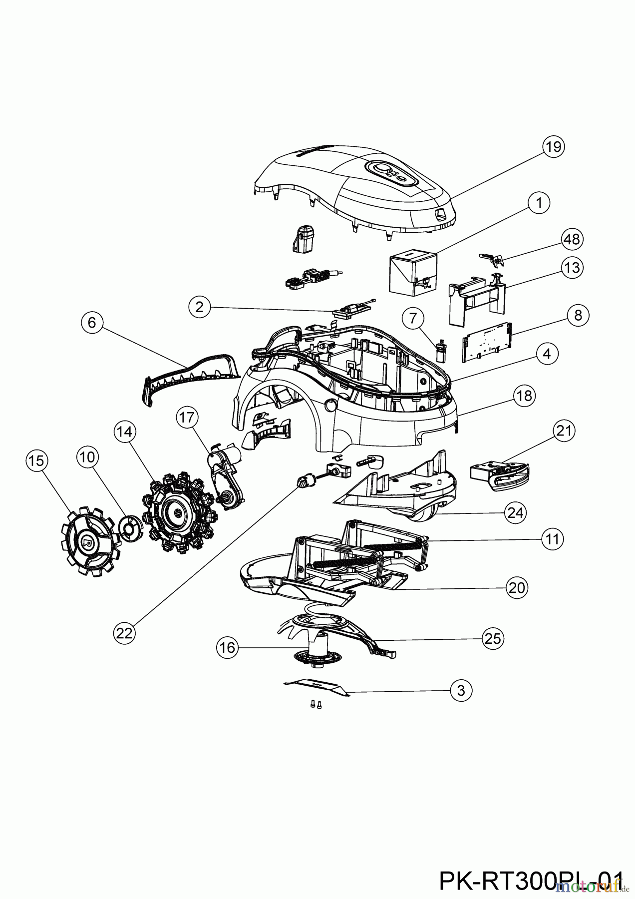 Robomow Robotic lawn mower RT300 22BTBABB619 (2021) Robotic lawnmower parts