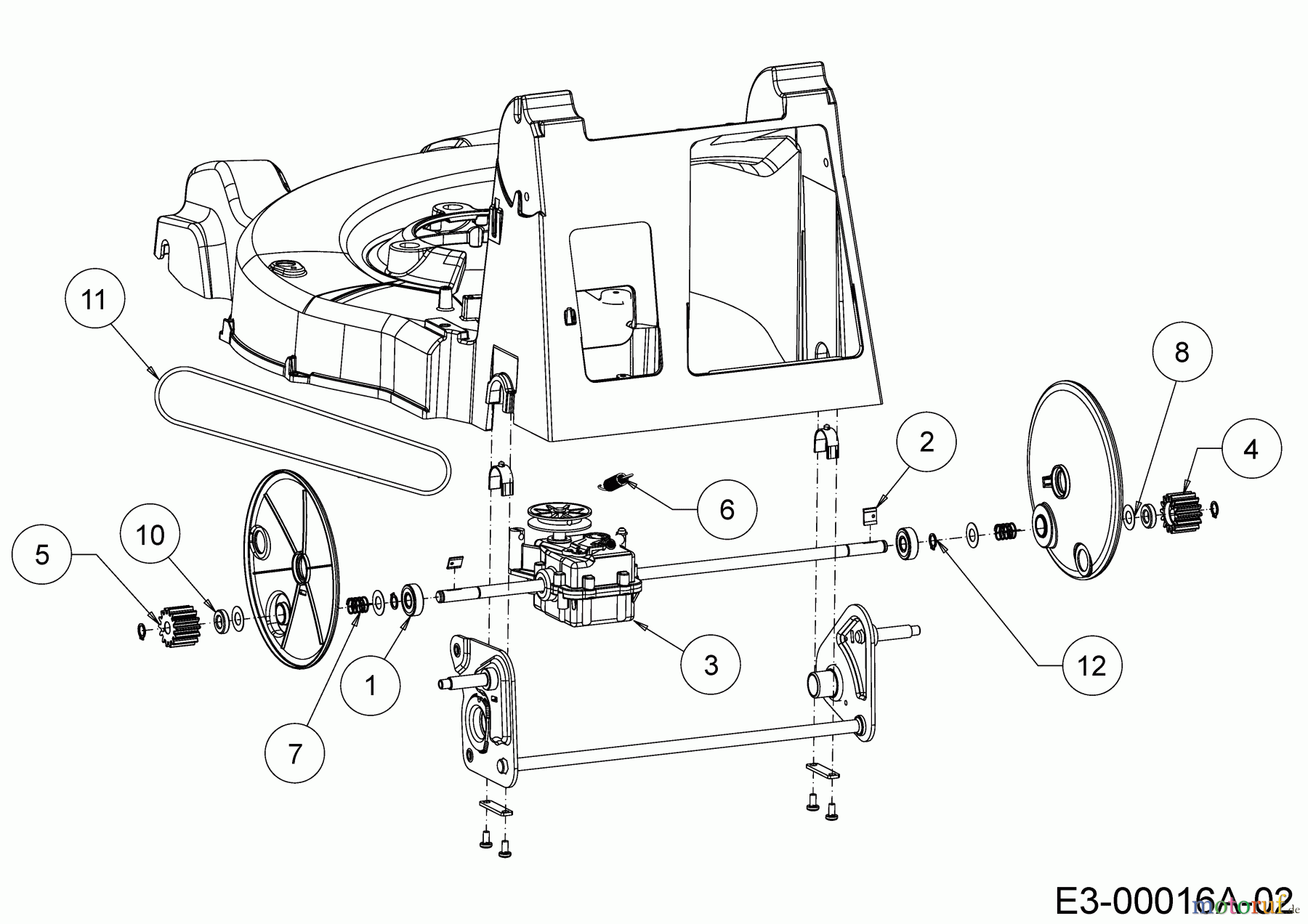  Wolf-Garten Petrol mower self propelled Expert 46 B S 12A-YA5L650  (2018) Gearbox, Belt