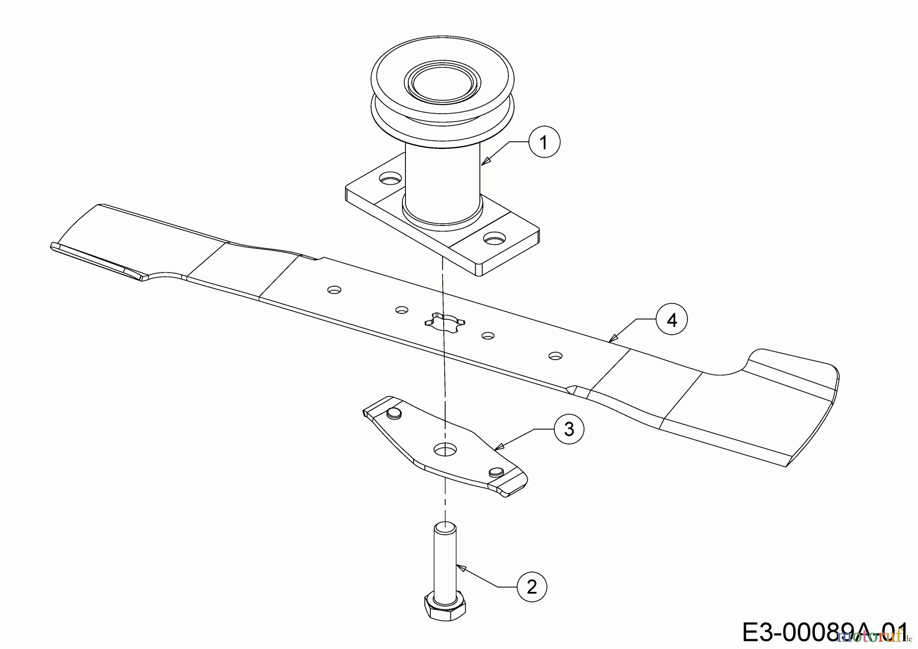 Wolf-Garten Petrol mower self propelled A 5300 A 12A-POKC650 (2020) Blade, Blade adapter