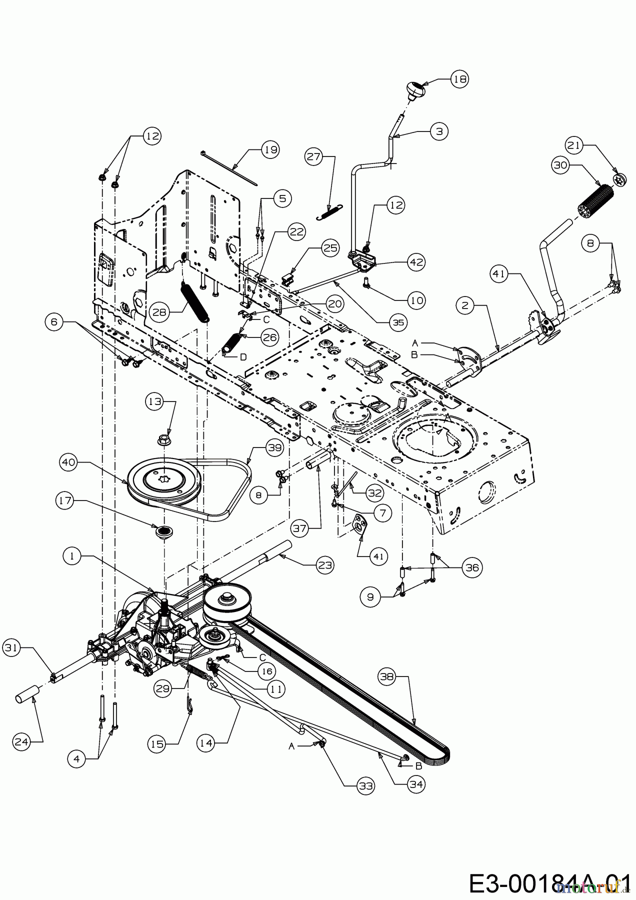  Wolf-Garten Lawn tractors 96.130 T 13HH76WF650  (2020) Drive system