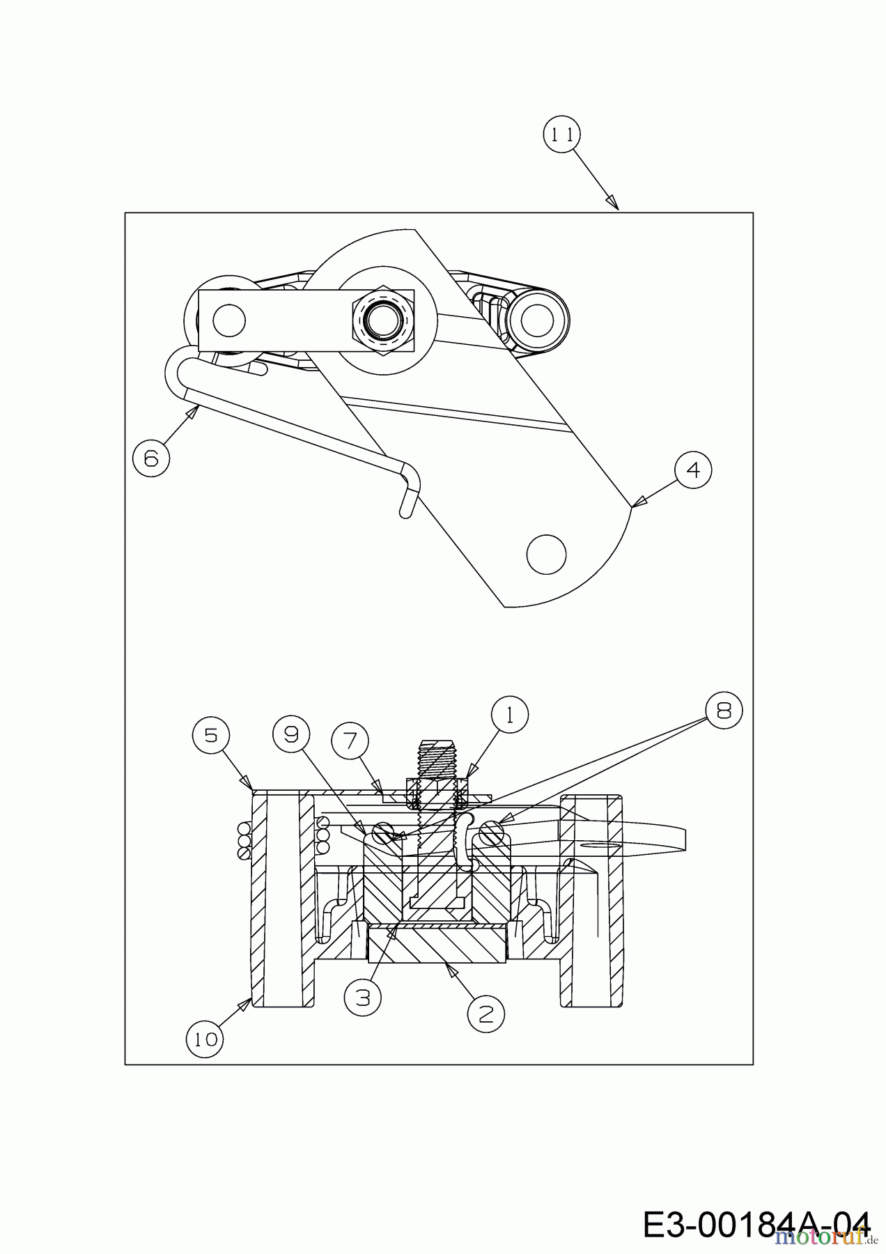  Wolf-Garten Lawn tractors E 13/96 T 13AB765F650  (2019) Brake