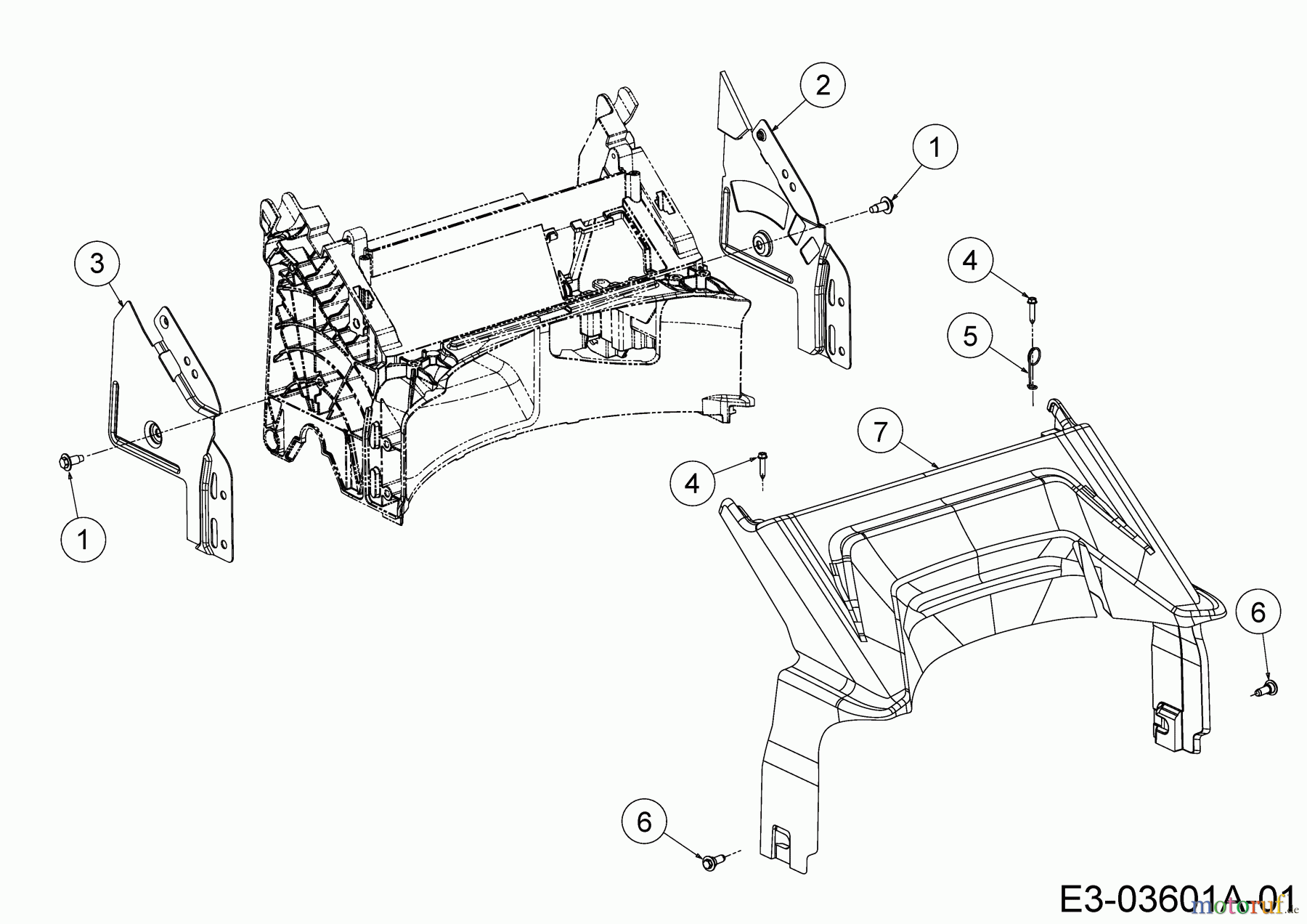  Wolf-Garten Petrol mower self propelled Expert 460 A 12A-TUKC650  (2014) Rear baffle