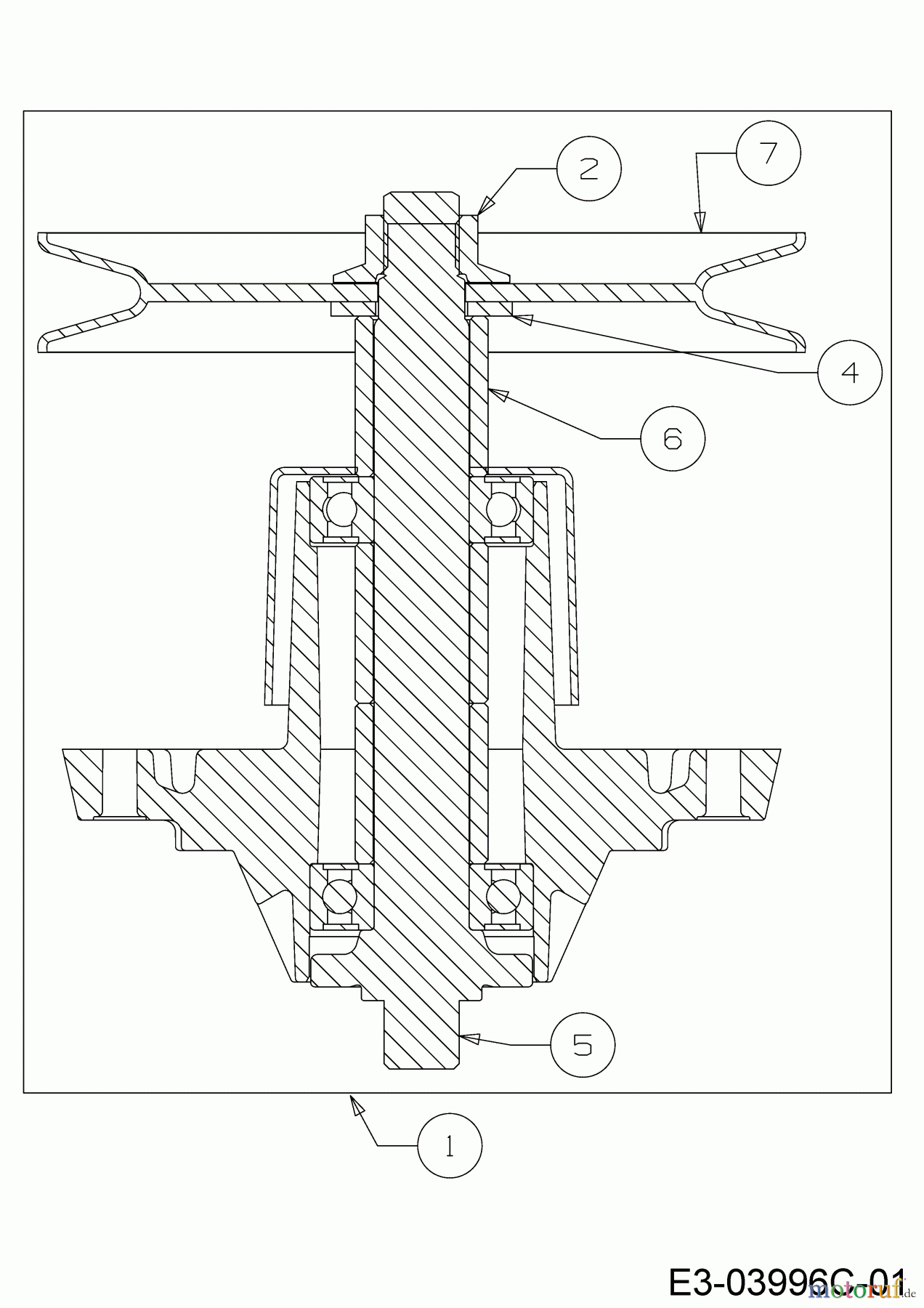 Wolf-Garten Lawn tractors 105.180 H 13HT71WN650 (2019) Spindle 618-0609D / 918-0609D
