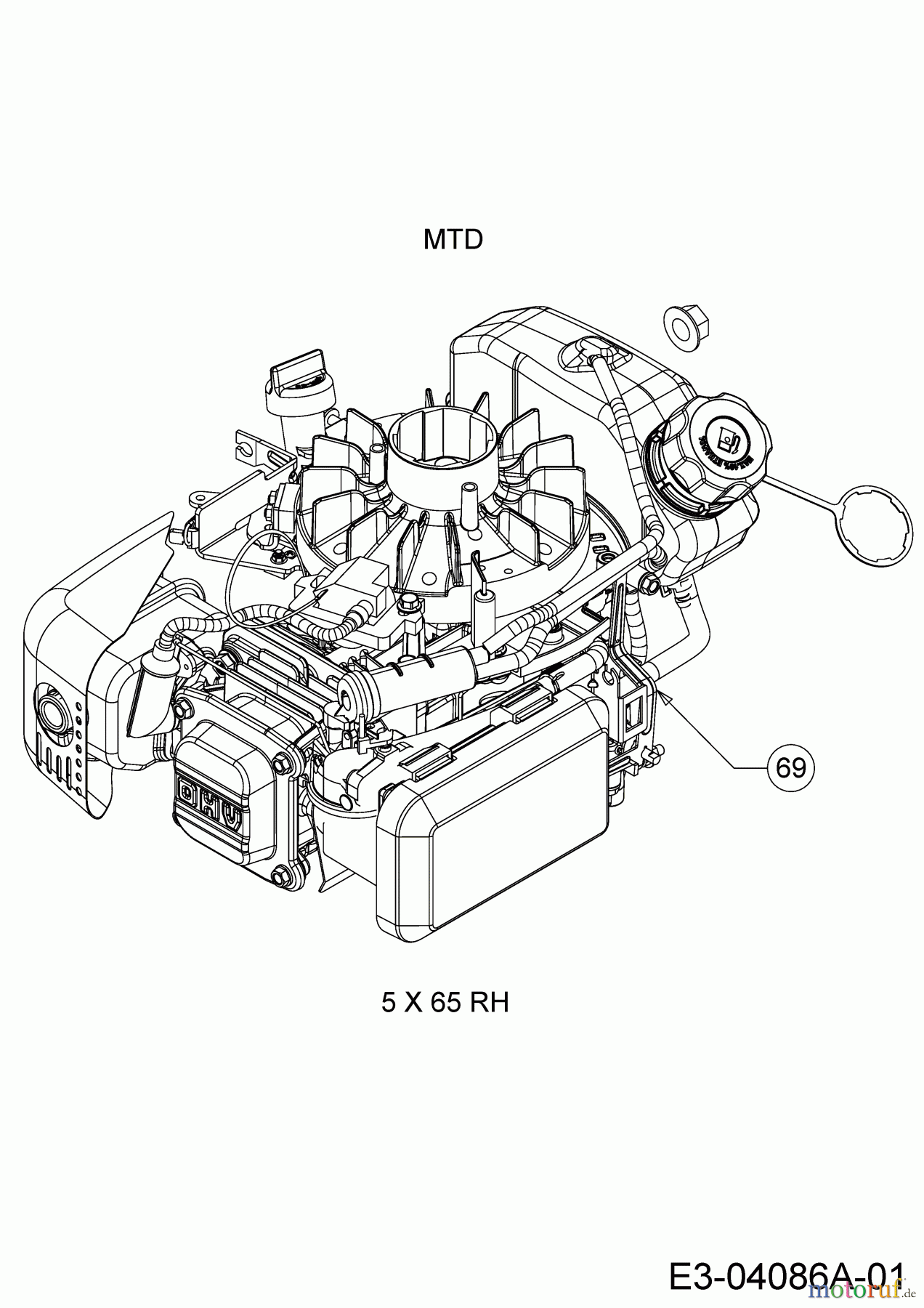 Wolf-Garten Petrol mower self propelled Expert 460 A 12C-TUKC650 (2017) Engine MTD