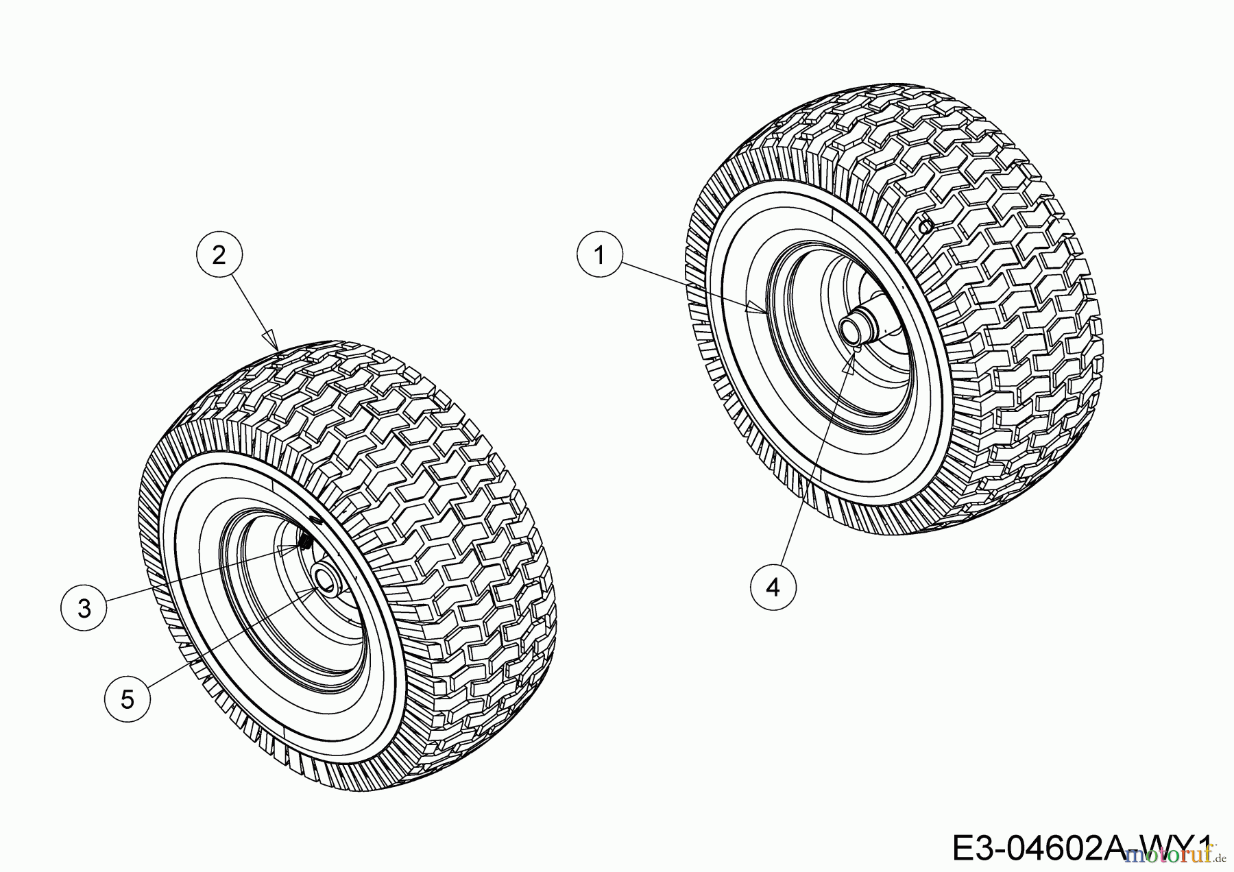 Wolf-Garten Lawn tractors 92.130 T 13A776WE650 (2019) Front wheels 15x6
