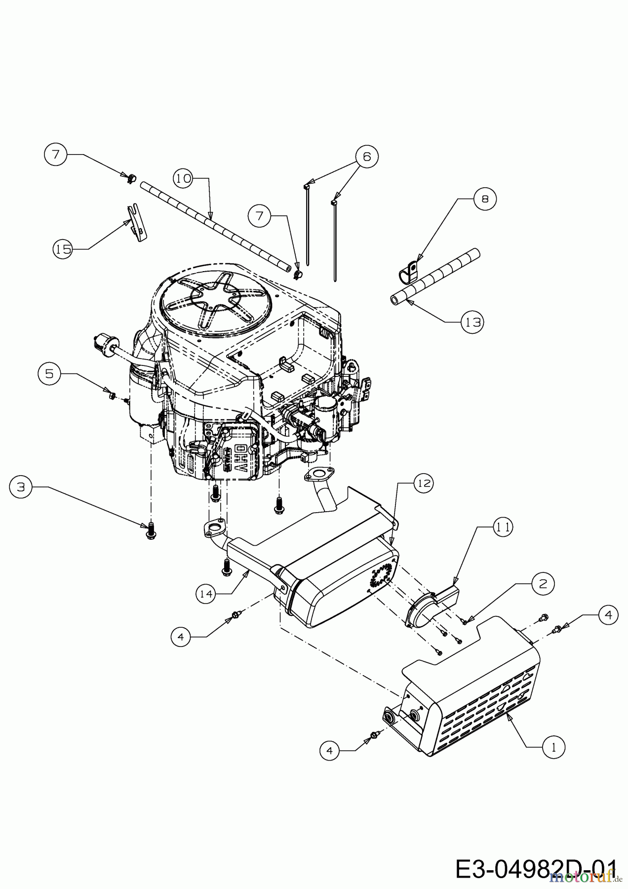Wolf-Garten Lawn tractors Expert 107.180 H 13AG93WG650 (2014) Engine accessories