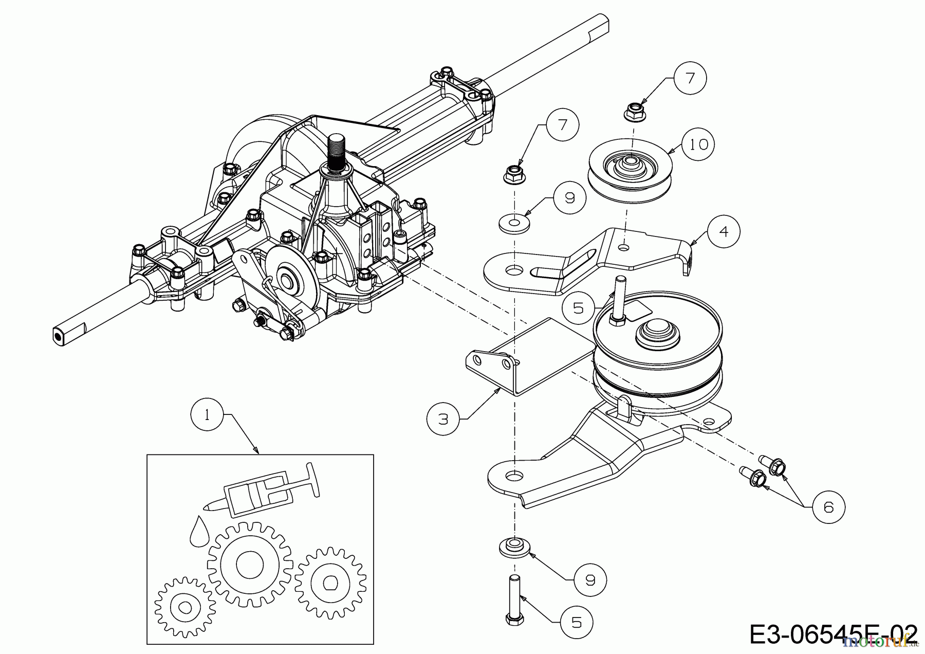 Wolf-Garten Lawn tractors E 13/96 T 13H2765F650 (2017) Bracket gearbox, Bracket tension pulley