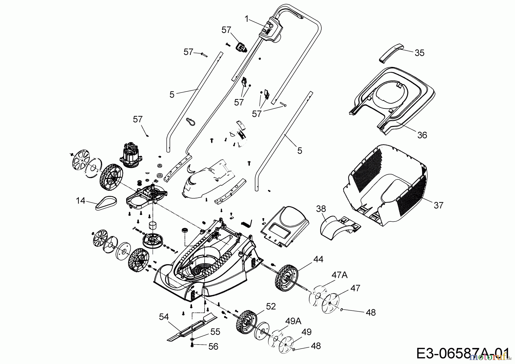  Wolf-Garten Electric mower Select 3800 E 18ACF1S-650  (2019) Basic machine