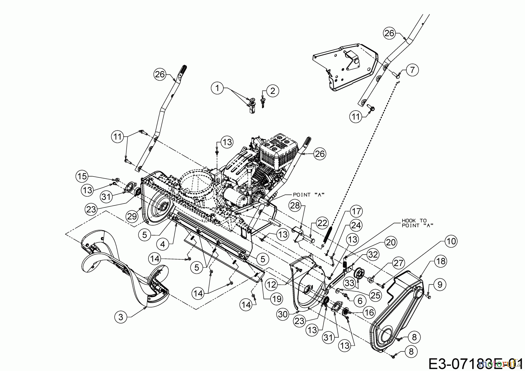 Wolf-Garten Snow throwers SF 53 31A-2M1E650 (2020) Auger housing, Auger, Lower handle