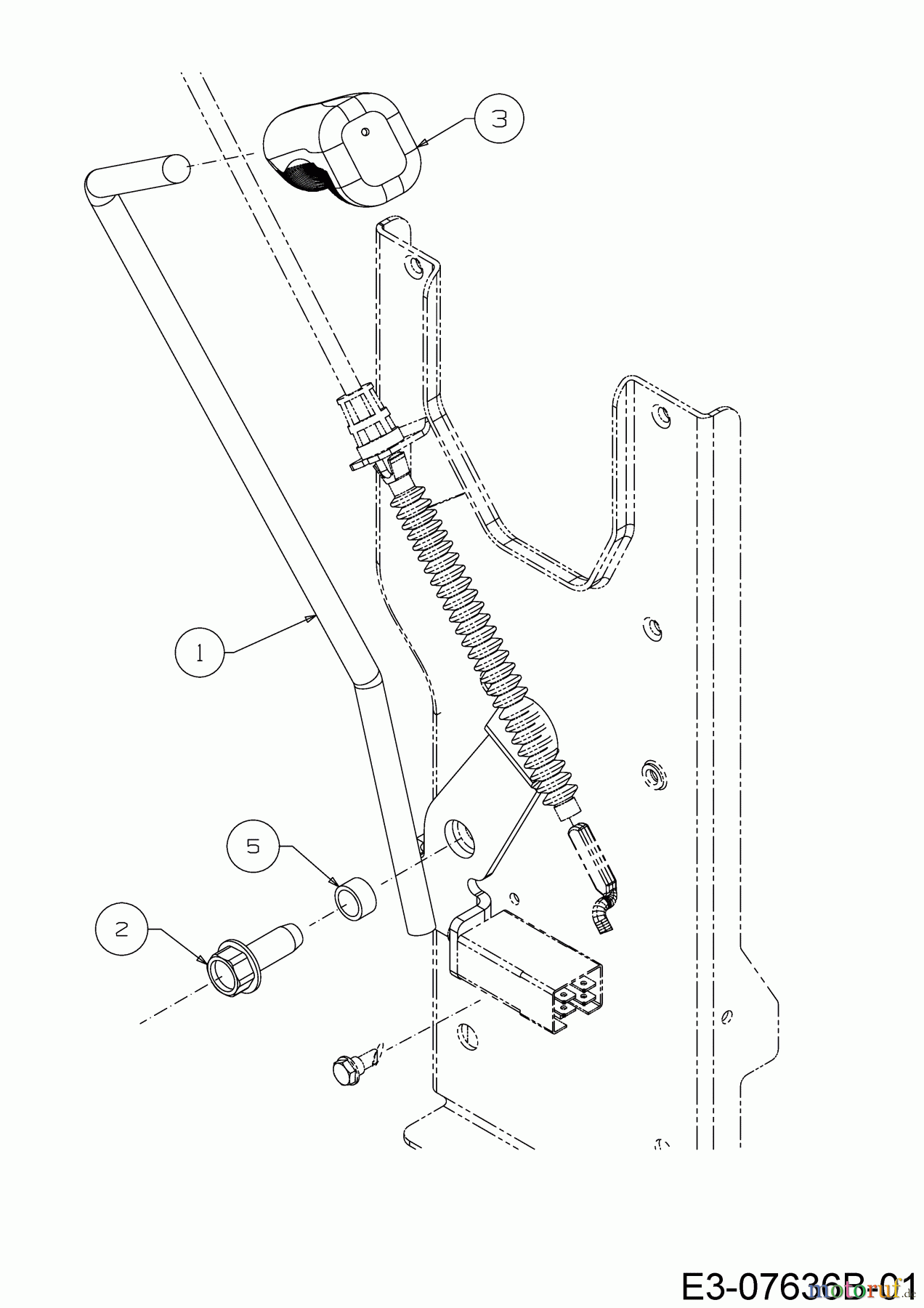  Wolf-Garten Lawn tractors Scooter Hydro 13A721SD650  (2019) Deck engagement