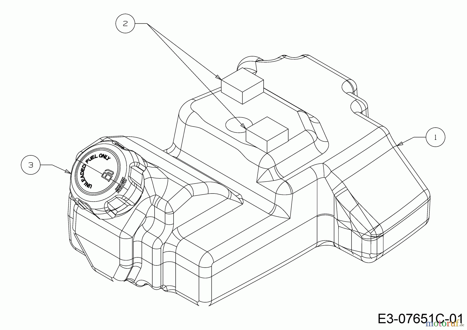  Wolf-Garten Lawn tractors Scooter Hydro 13A721SD650  (2020) Fuel tank