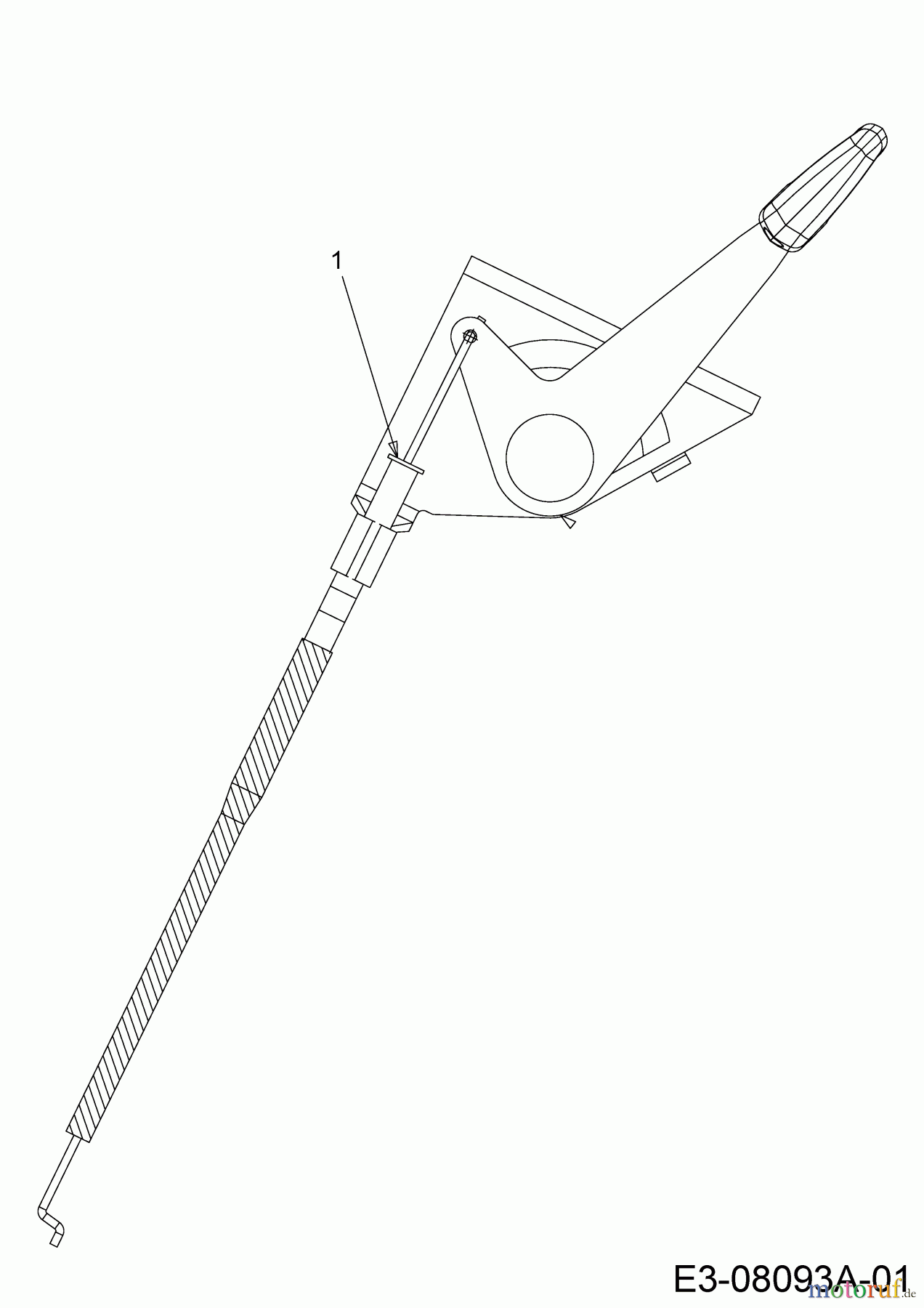  Wolf-Garten Lawn tractors 105.180 H 13IT71WN650  (2019) Throttle cable