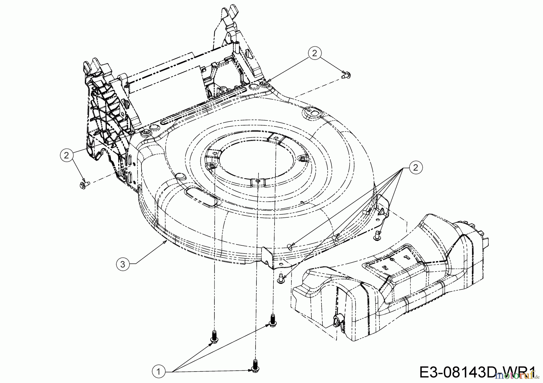  Wolf-Garten Petrol mower self propelled A 4600 A 12A-TOSC650 (2020) Deck housing