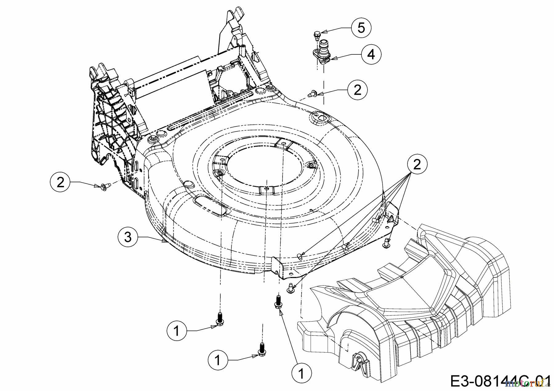 Wolf-Garten Petrol mower self propelled S 4600 B 12A-TR5L650 (2020) Deck housing