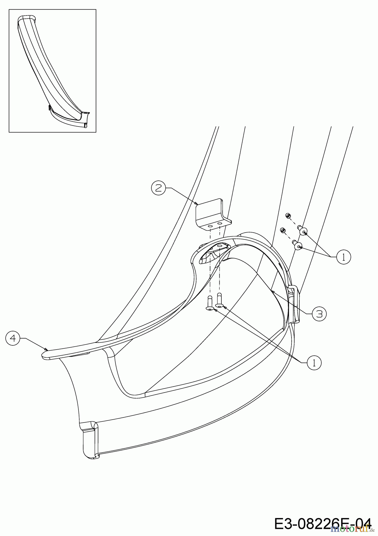  Wolf-Garten Lawn tractors Scooter Pro 13B226HD650  (2017) Discharge chute