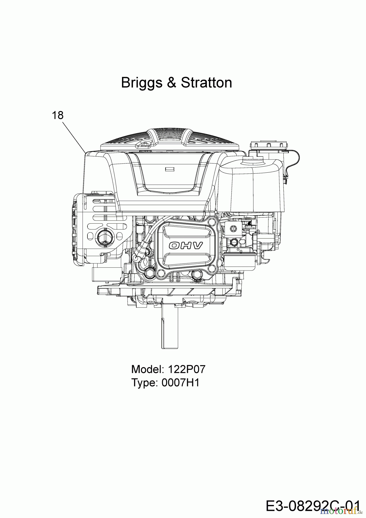  Wolf-Garten Lawn tractors Scooter 13B326SC650  (2020) Engine B&S