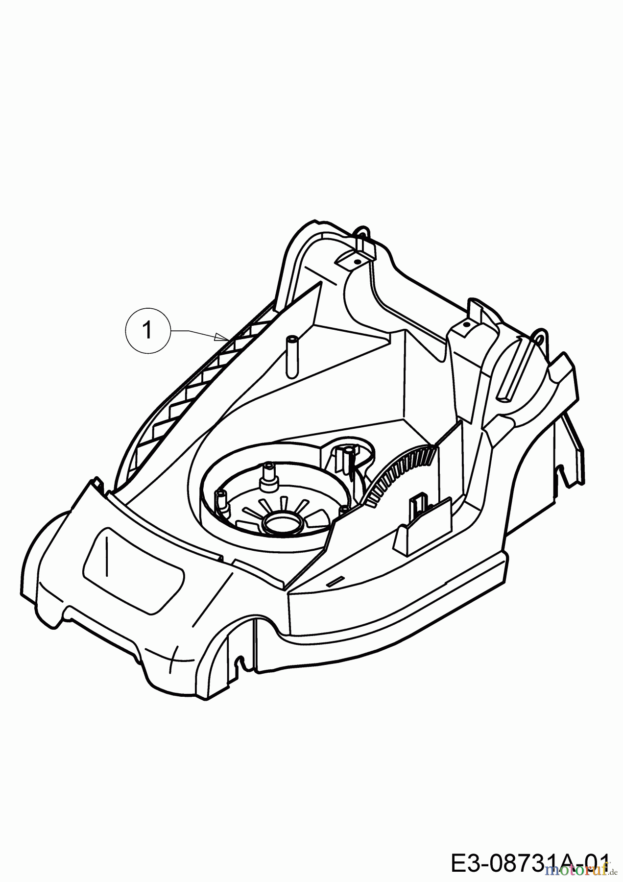 Wolf-Garten Elektromäher Expert 34 E 18CWF1S-C50 (2020) Mähwerksgehäuse