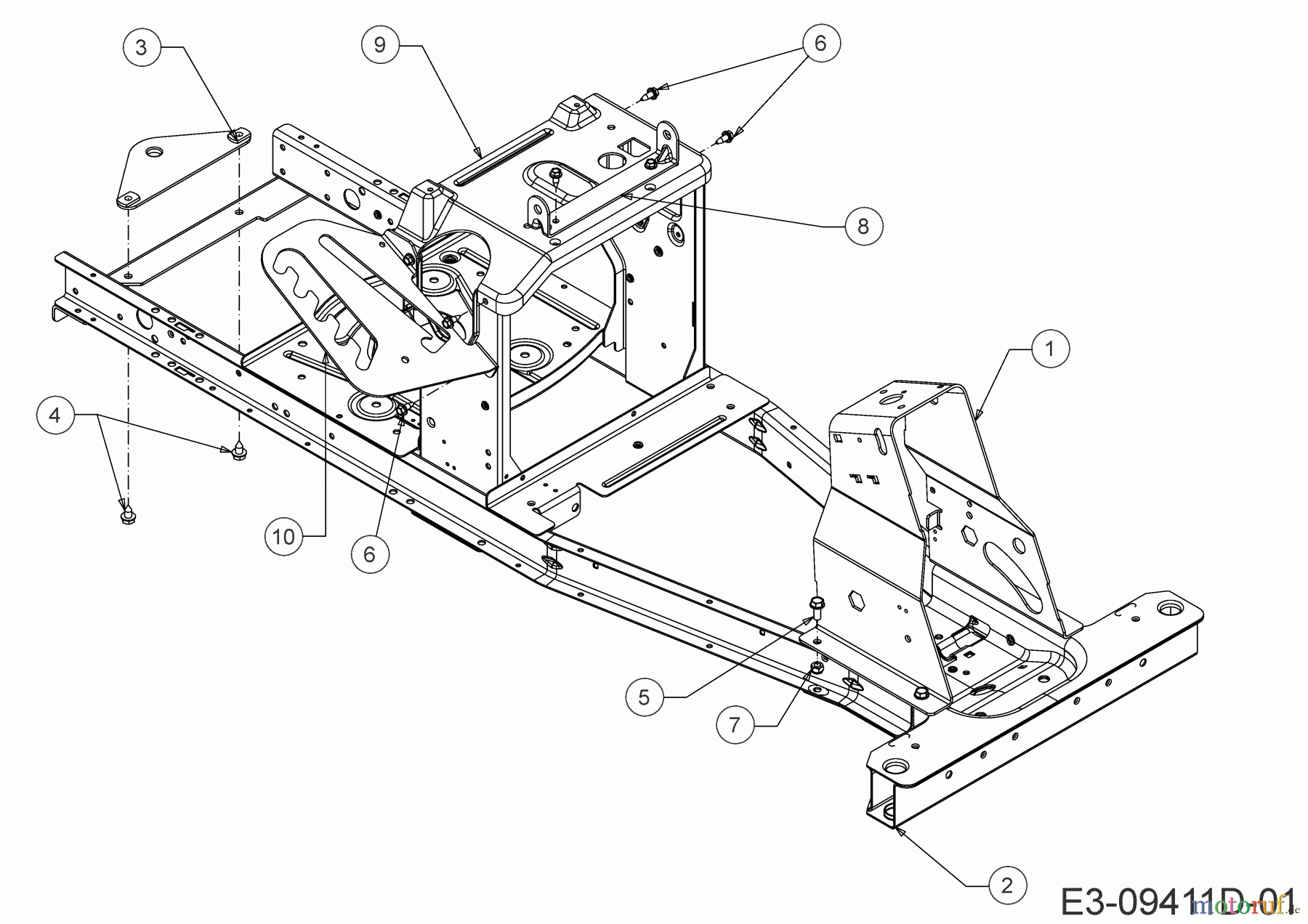 Wolf-Garten Lawn tractors Scooter Hydro 13A221SD650 (2019) Frame